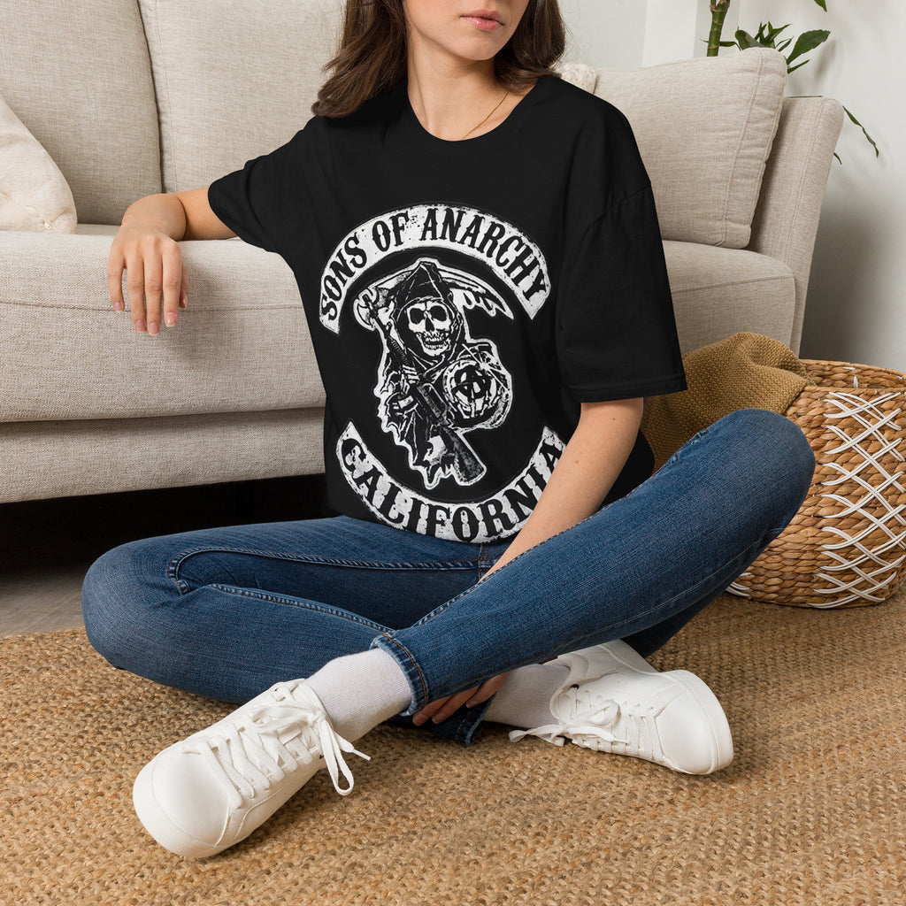 Sons of Anarchy Graphic T‑Shirt — Reaper Emblem California Biker Tee