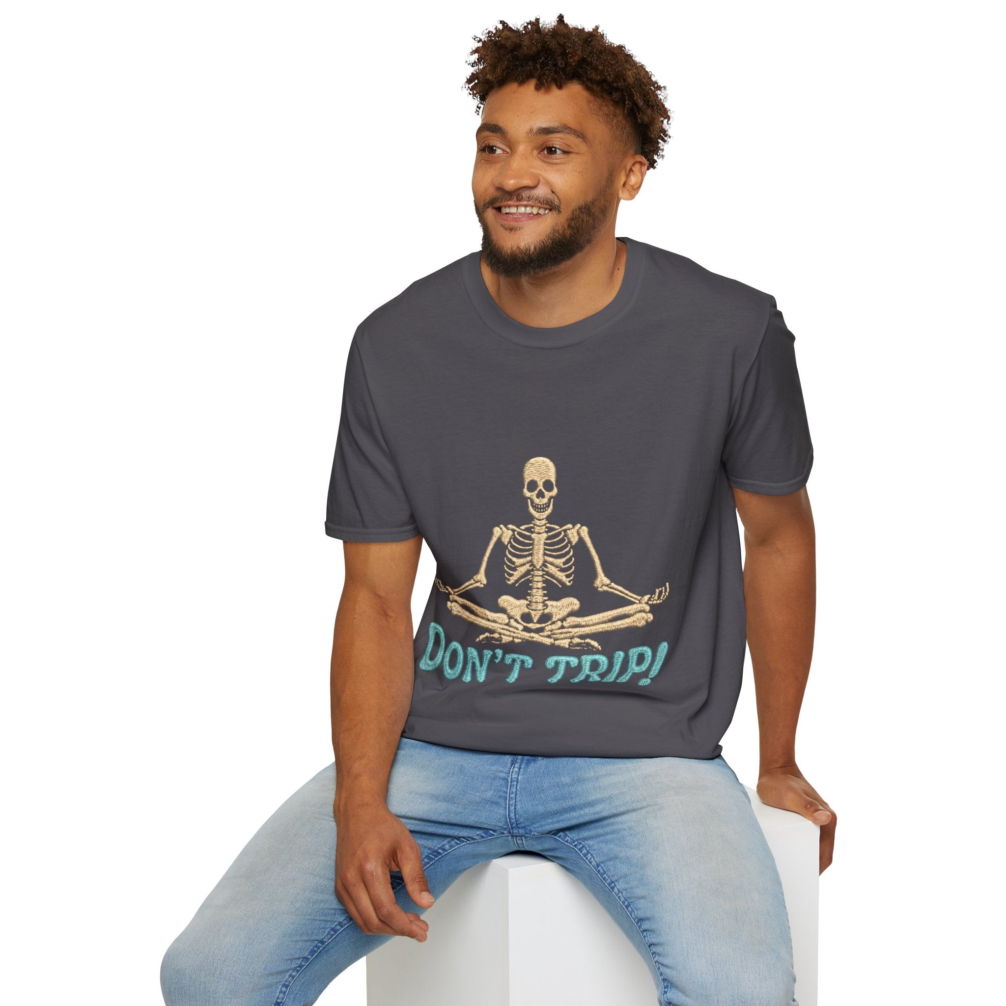 Skeleton Yoga T-Shirt - 'Don't Trip' Funny Skeleton GTA 6 Inspired