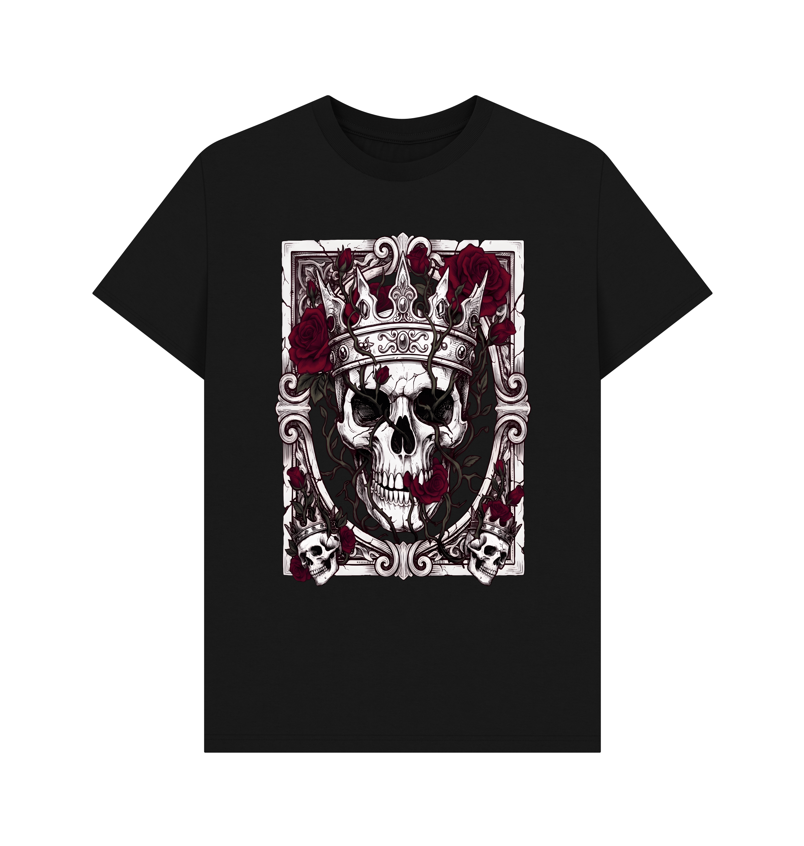 Black Printed T-shirt Front
