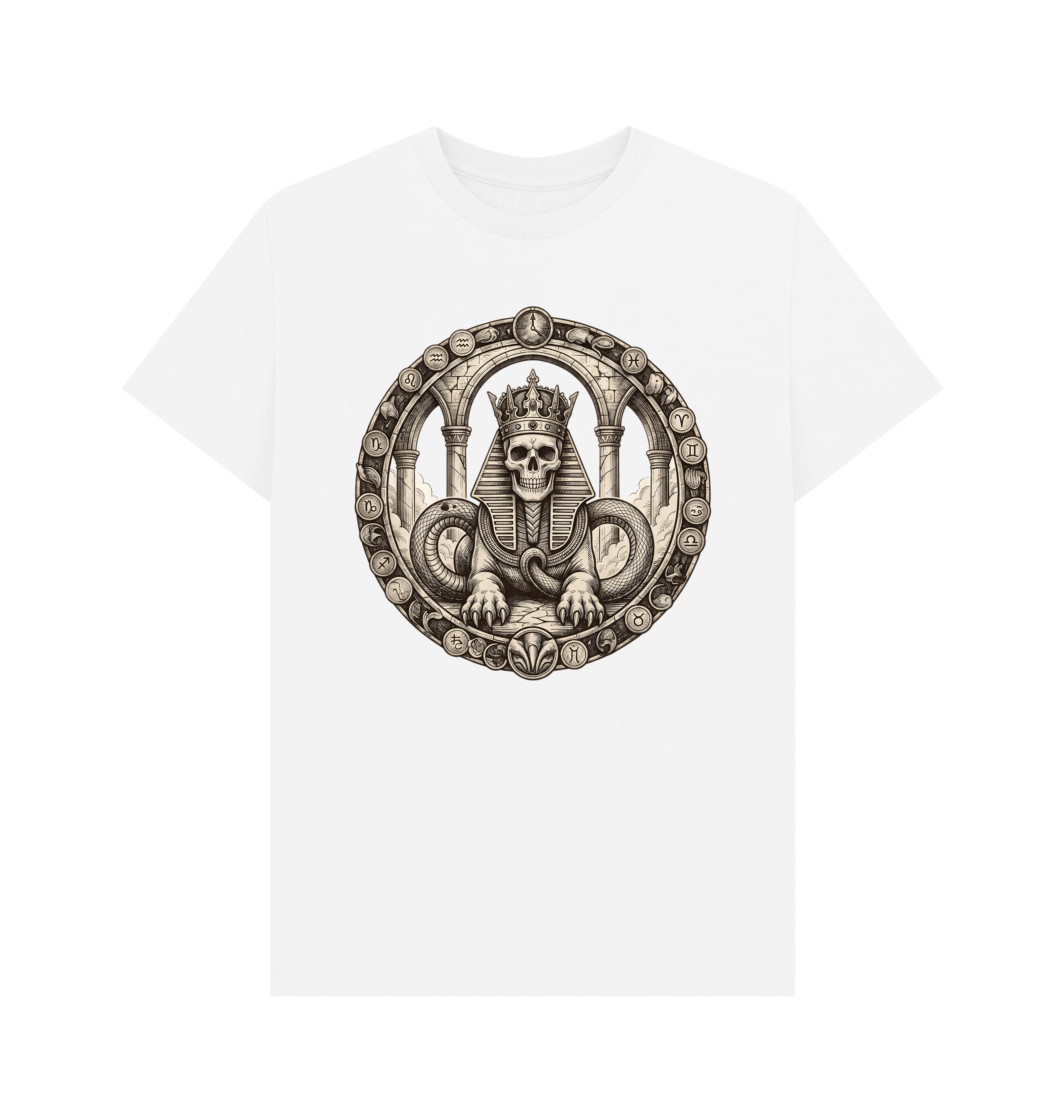White Printed T-shirt Front
