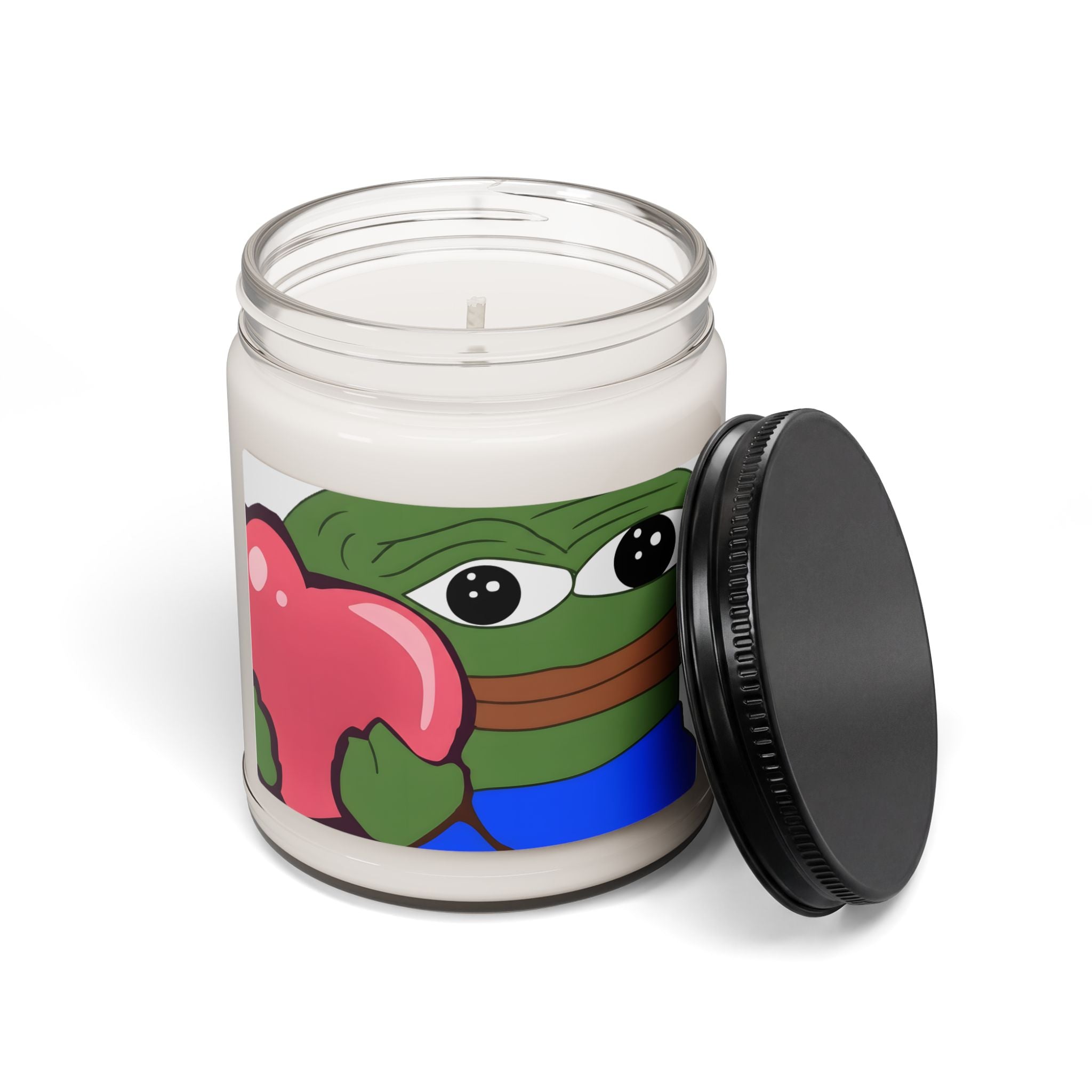 Soy Candle — Cute Frog Holding Heart Scented 9oz