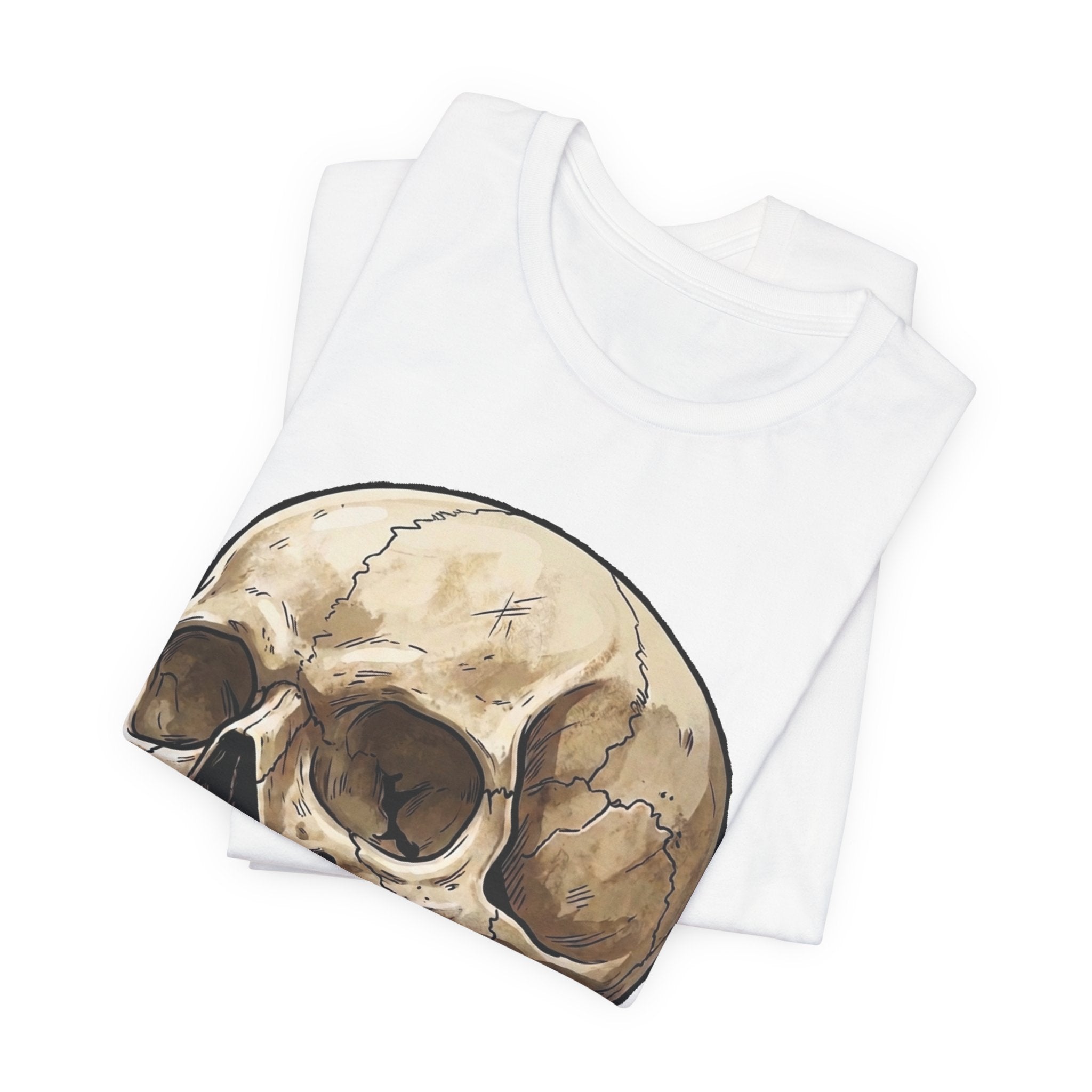 Skull Illustration T-Shirt — Vintage Anatomical Skull Tee