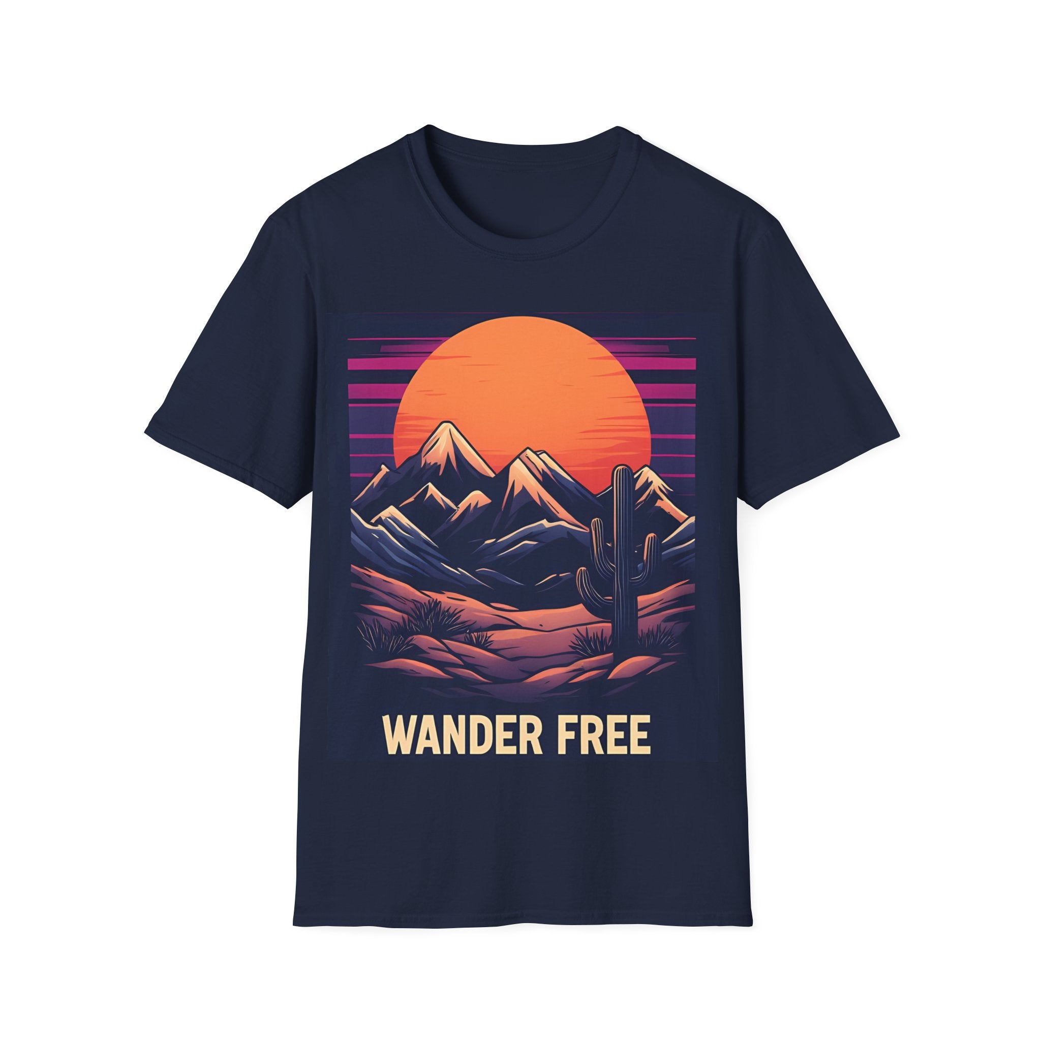 Sunset Mountains T-Shirt — Retro Desert Sunset Graphic Tee