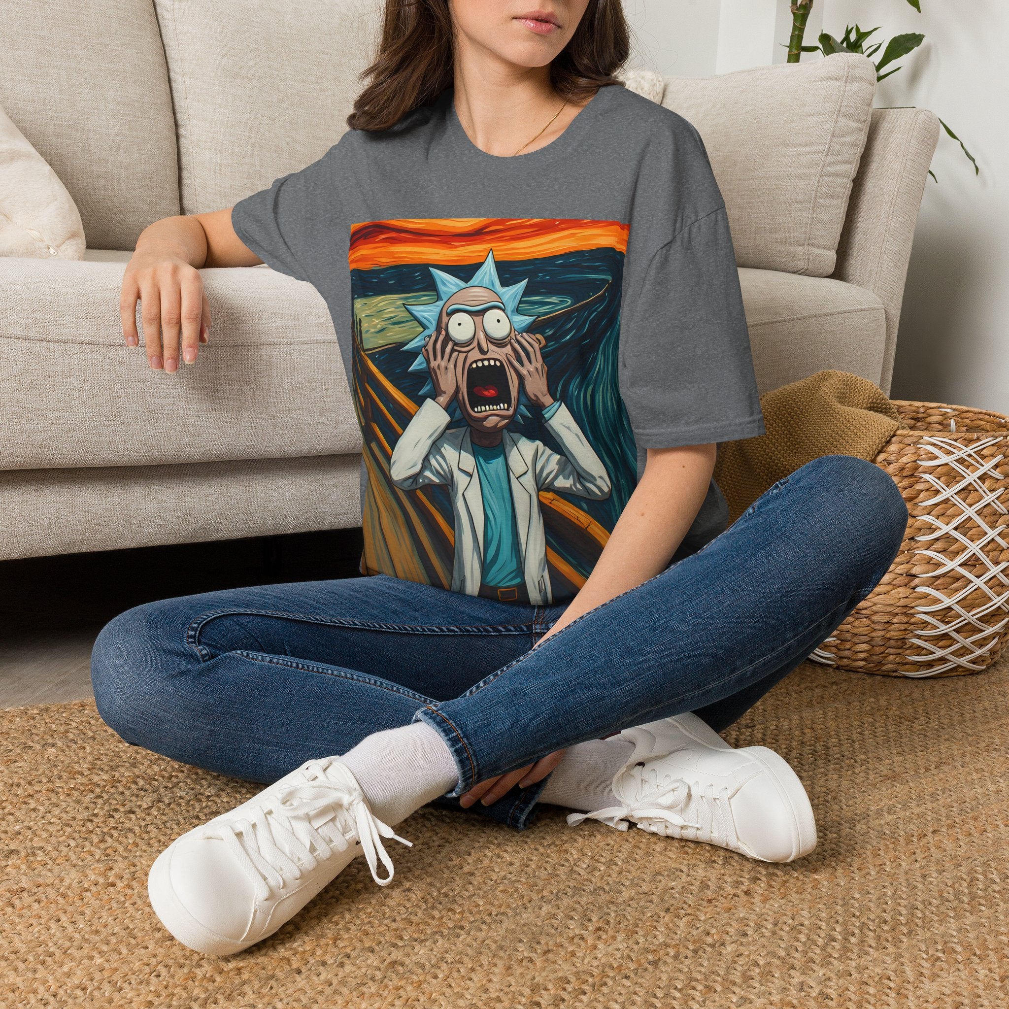 Rick Scream Tee — Rick and Morty Parody of The Scream T-Shirt