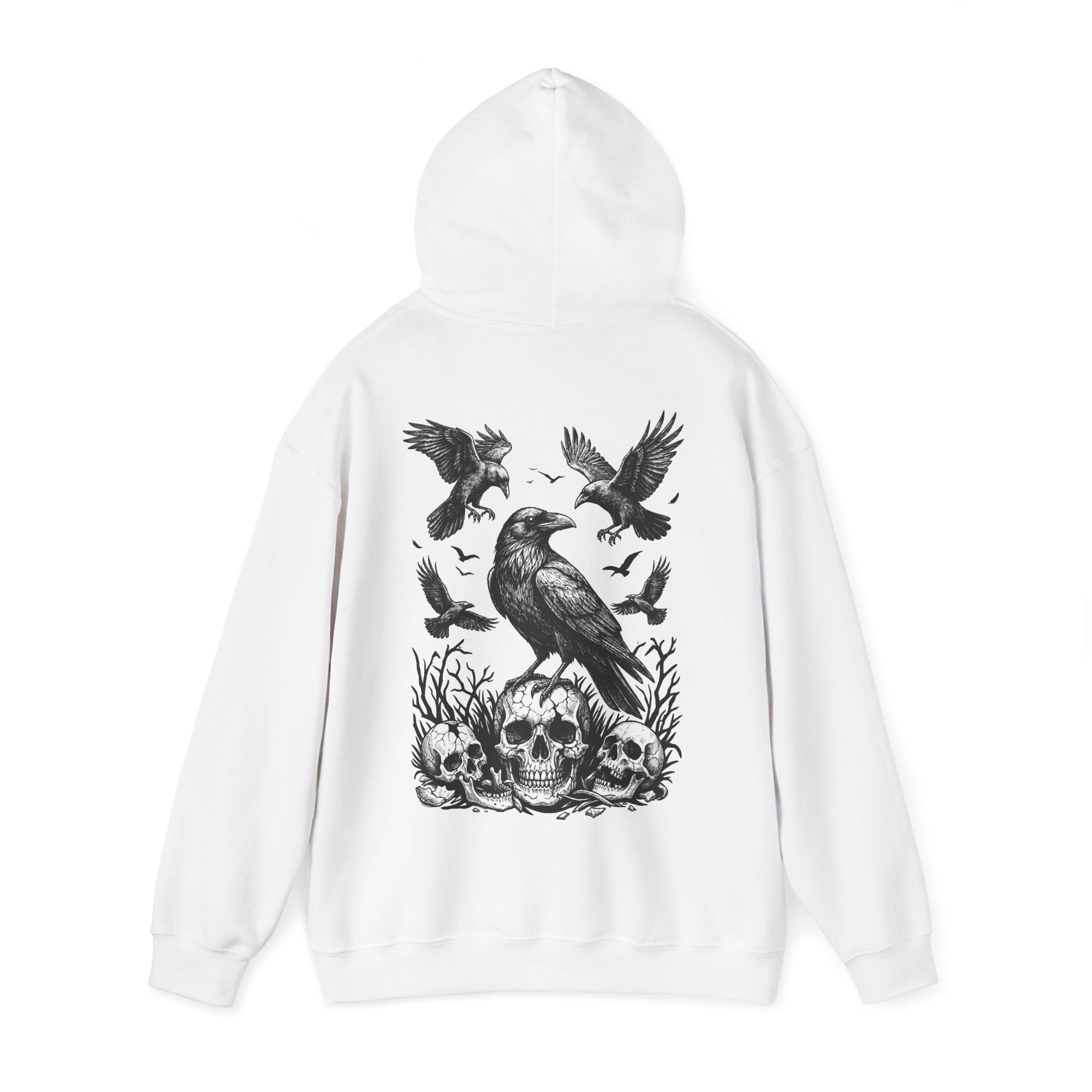 Murder of Crows - Gothic / Dark Fantasy Floral Crow Hoodie
