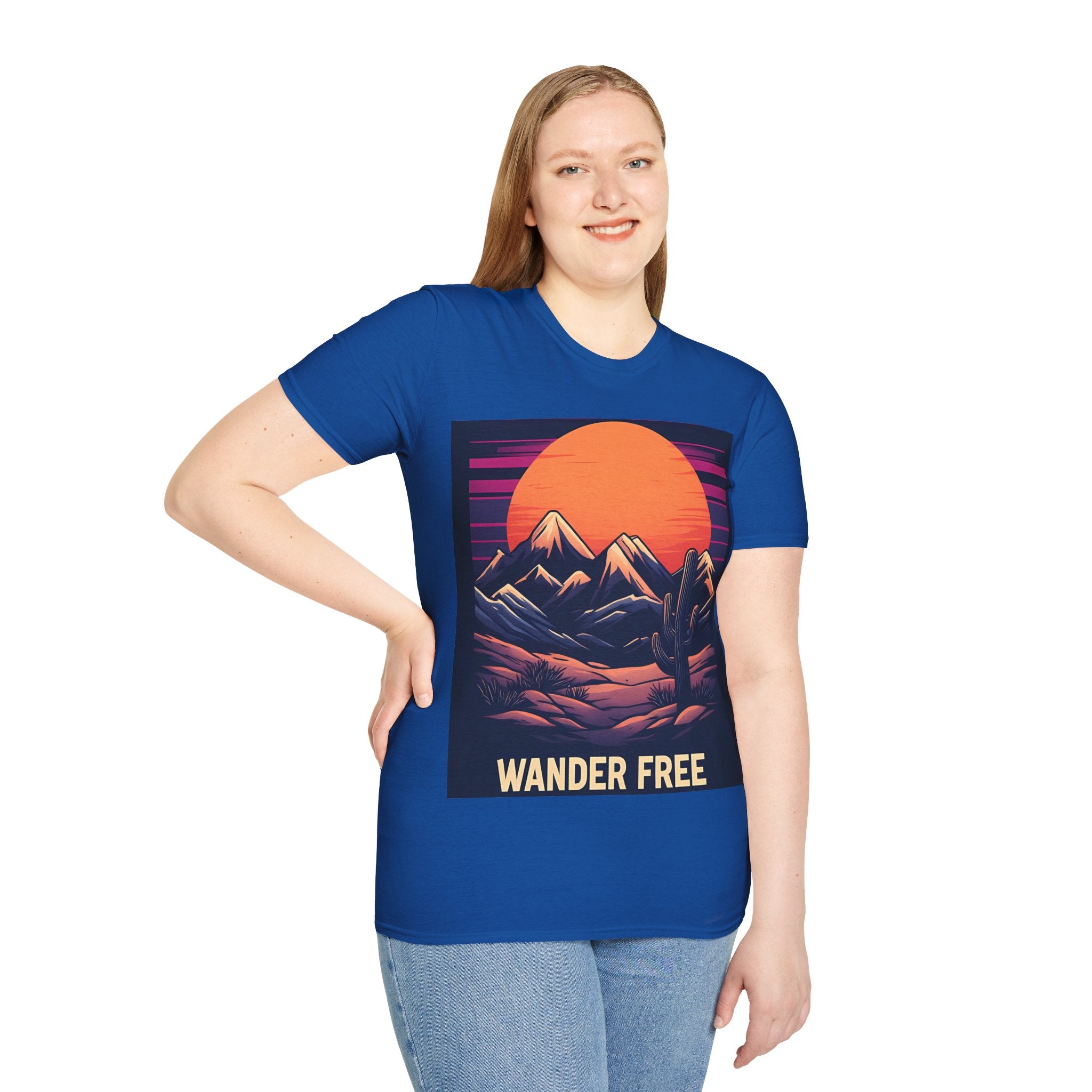 Sunset Mountains T-Shirt — Retro Desert Sunset Graphic Tee