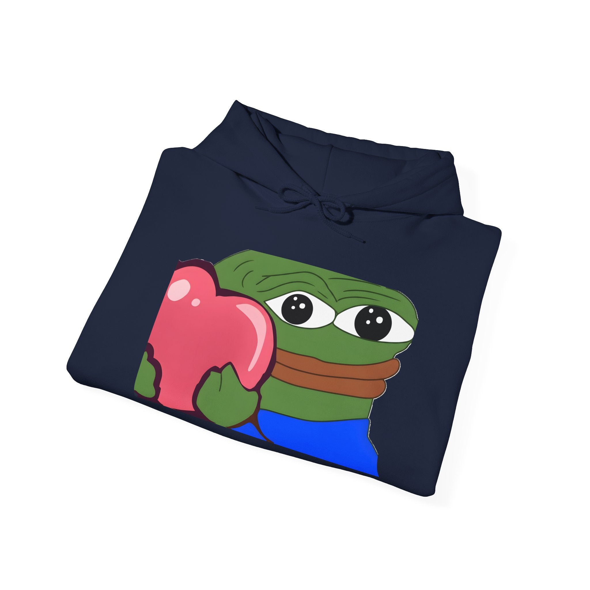 Pepe Heart Hoodie — Cute Pepe Holding Heart Graphic Pullover