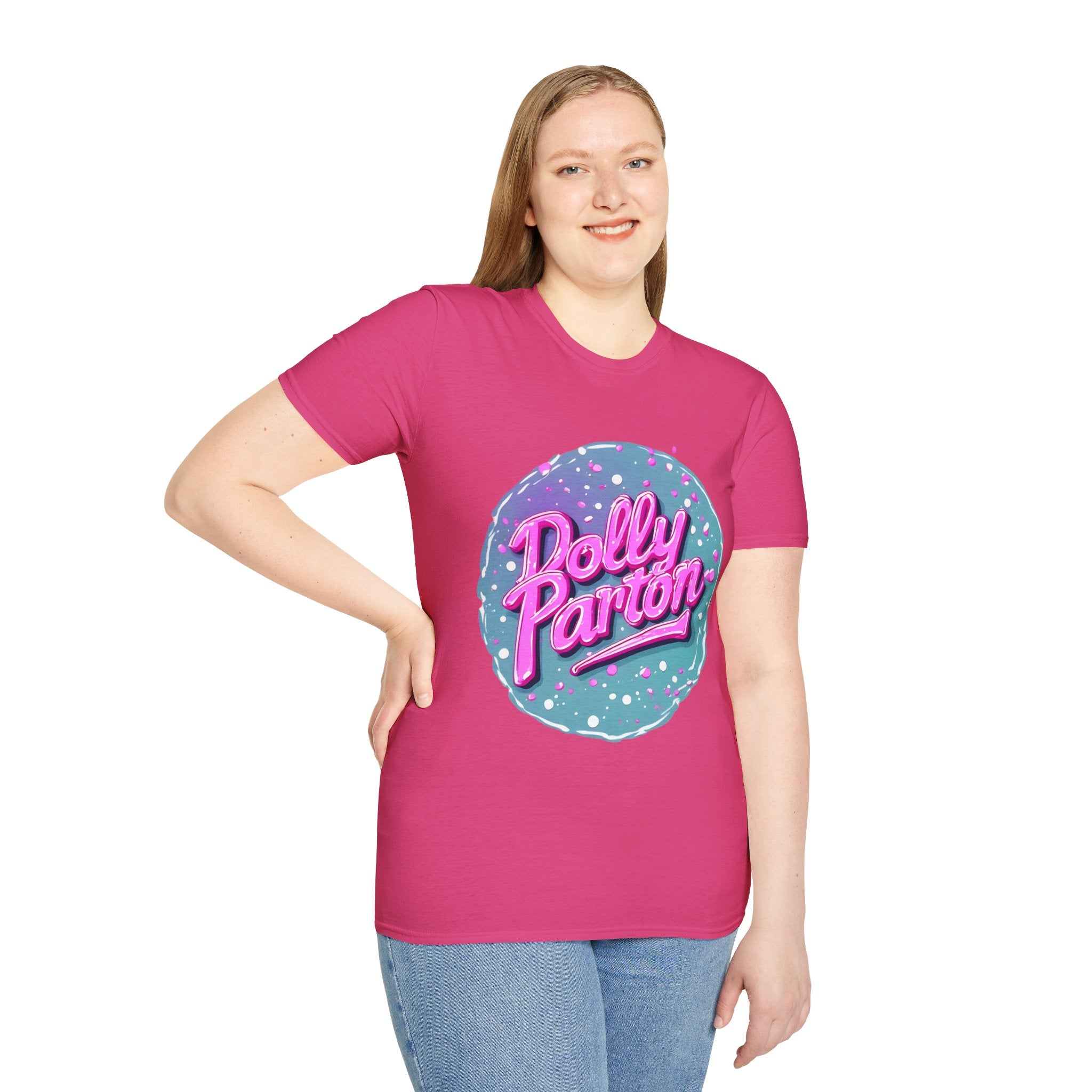 Dolly Parton Retro Neon Logo T‑Shirt