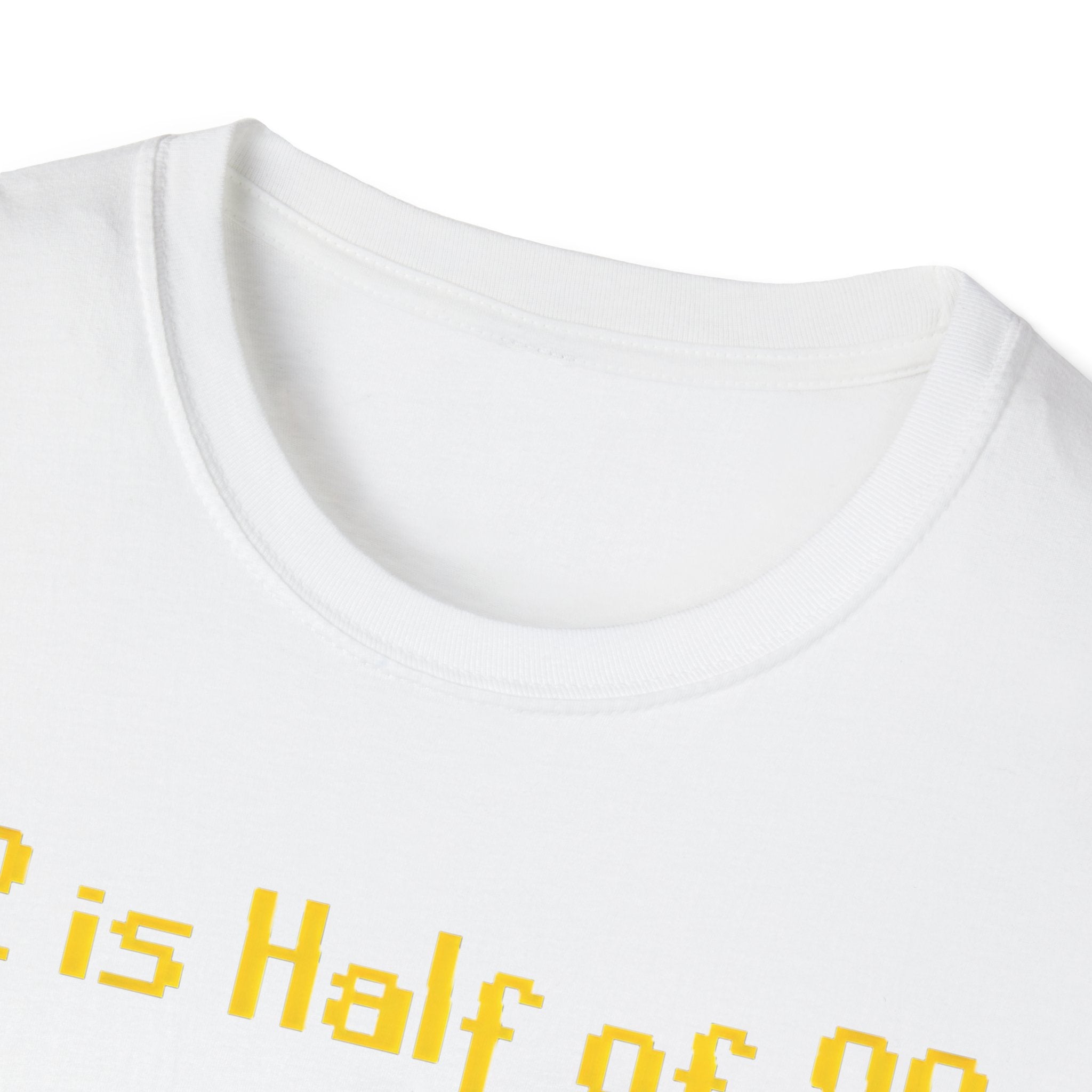 “92 is half of 99” Graphic T‑Shirt — Retro Pixel King Math Humor Tee