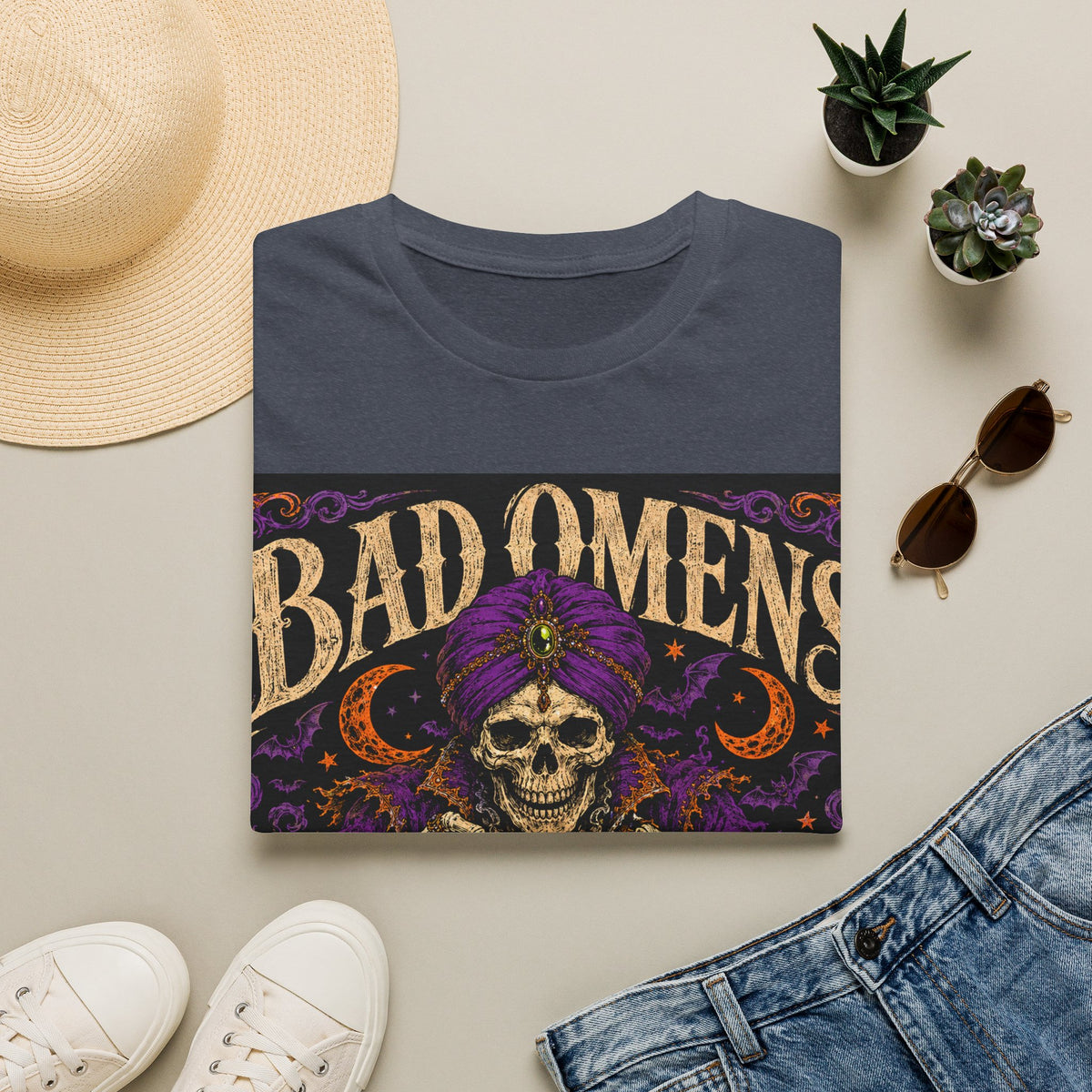 Bad Omens Skull T-Shirt — Retro Gothic Halloween Tee
