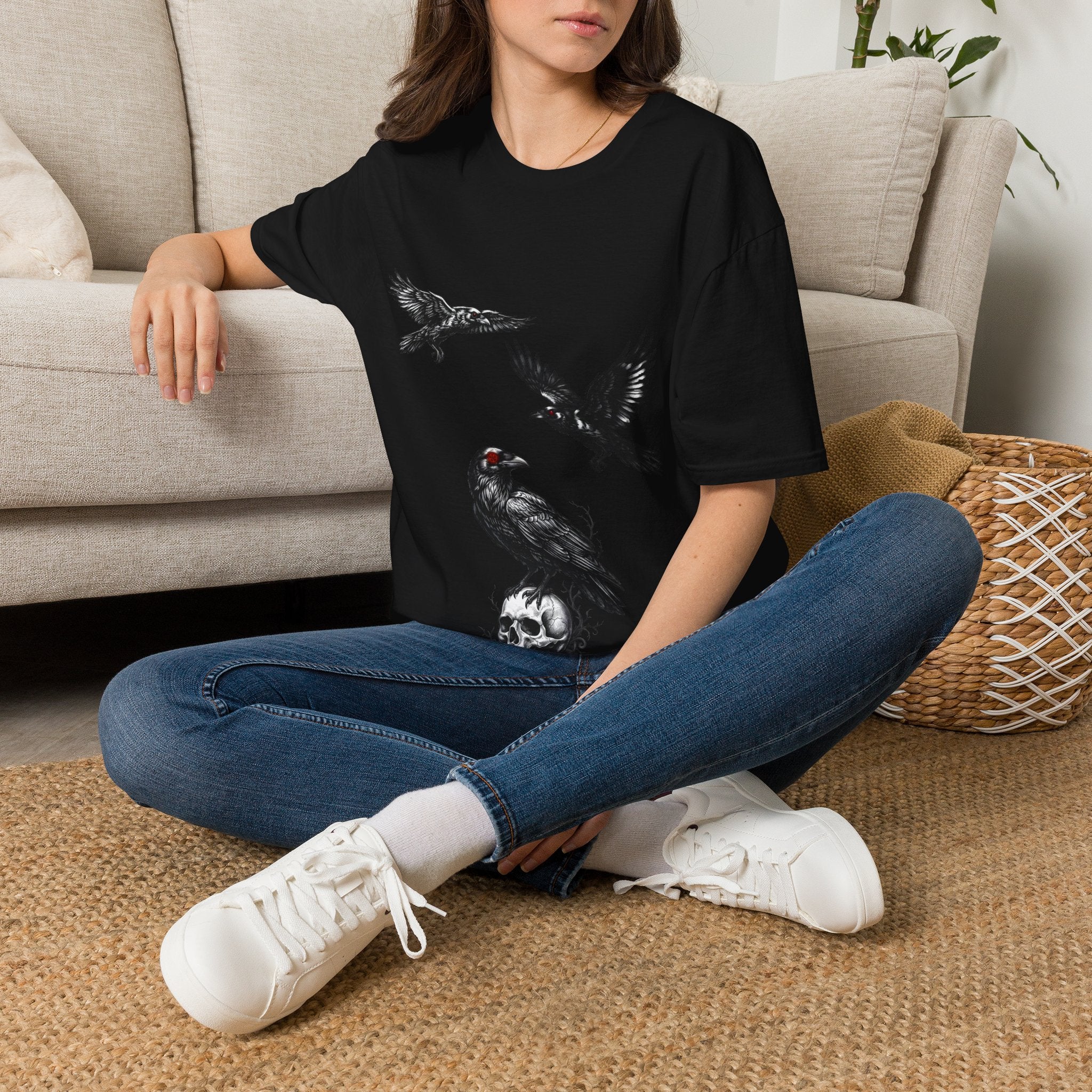 The Messengers - T Shirt, Gothic / Dark Fantasy Crow Design