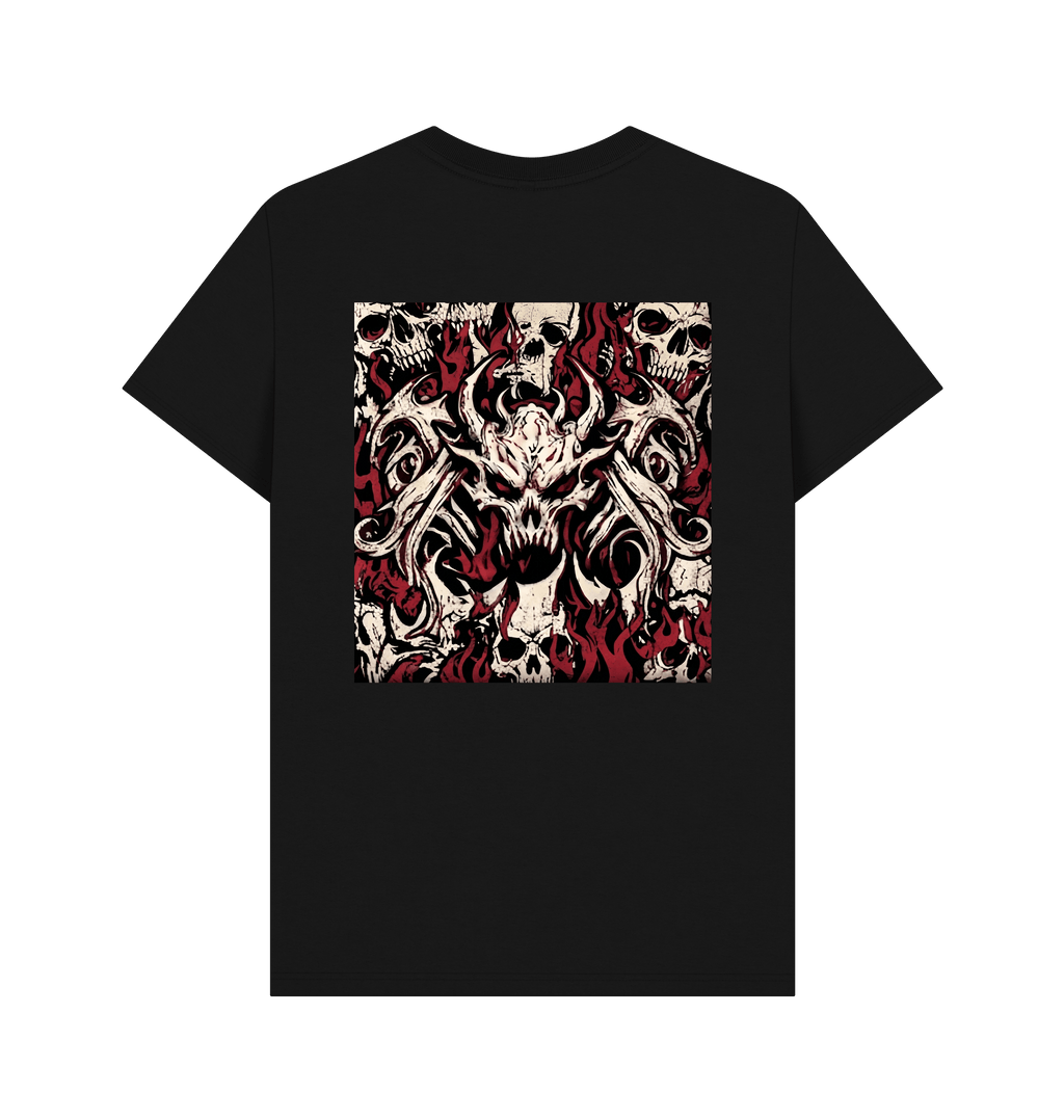 Black Printed T-shirt Back