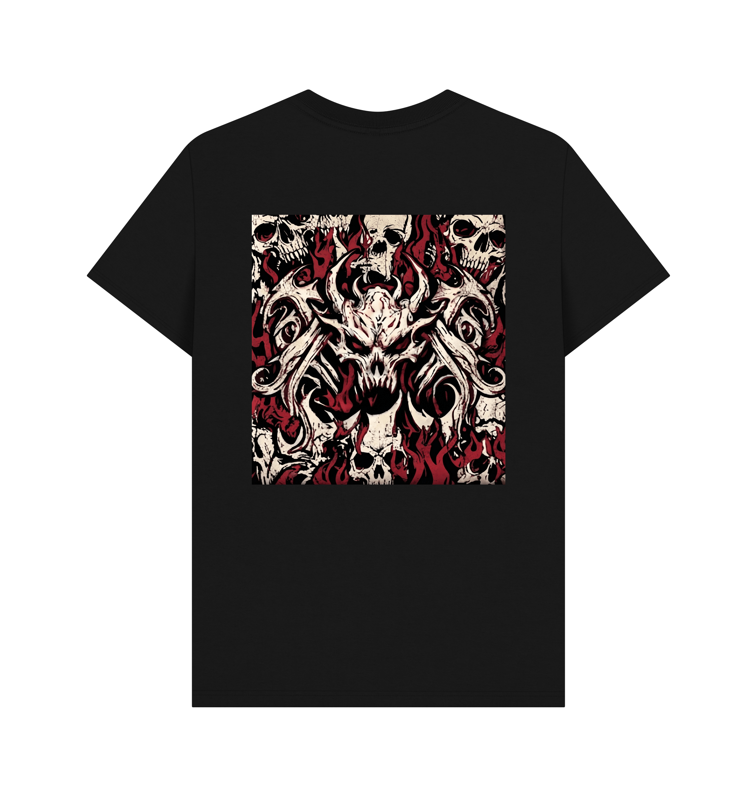 Black Printed T-shirt Back