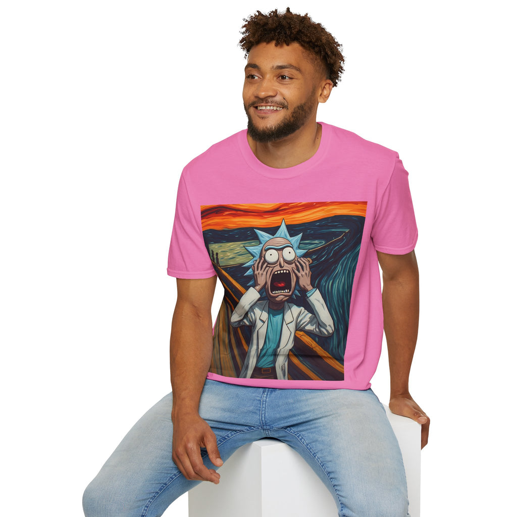 Rick Scream Tee — Rick and Morty Parody of The Scream T-Shirt