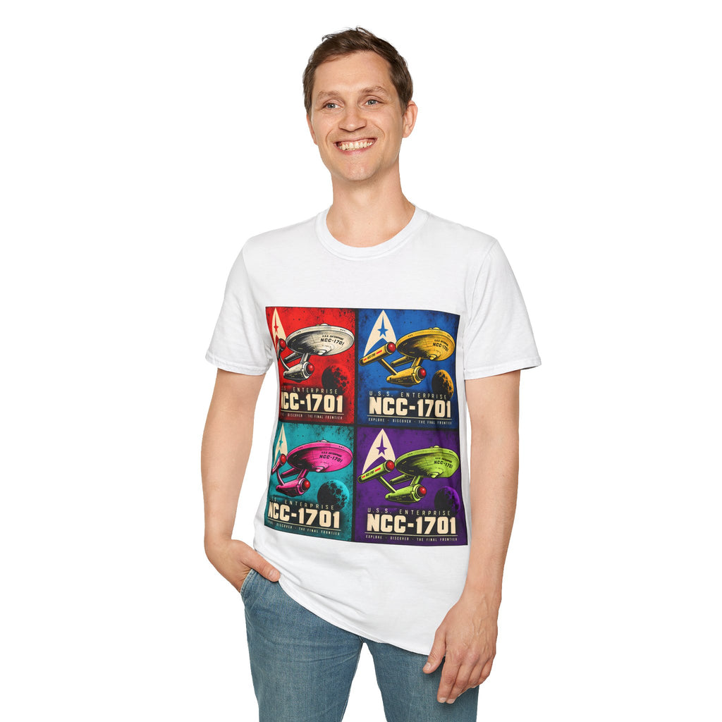 Retro Pop Art Starship NCC-1701 Crew Tee