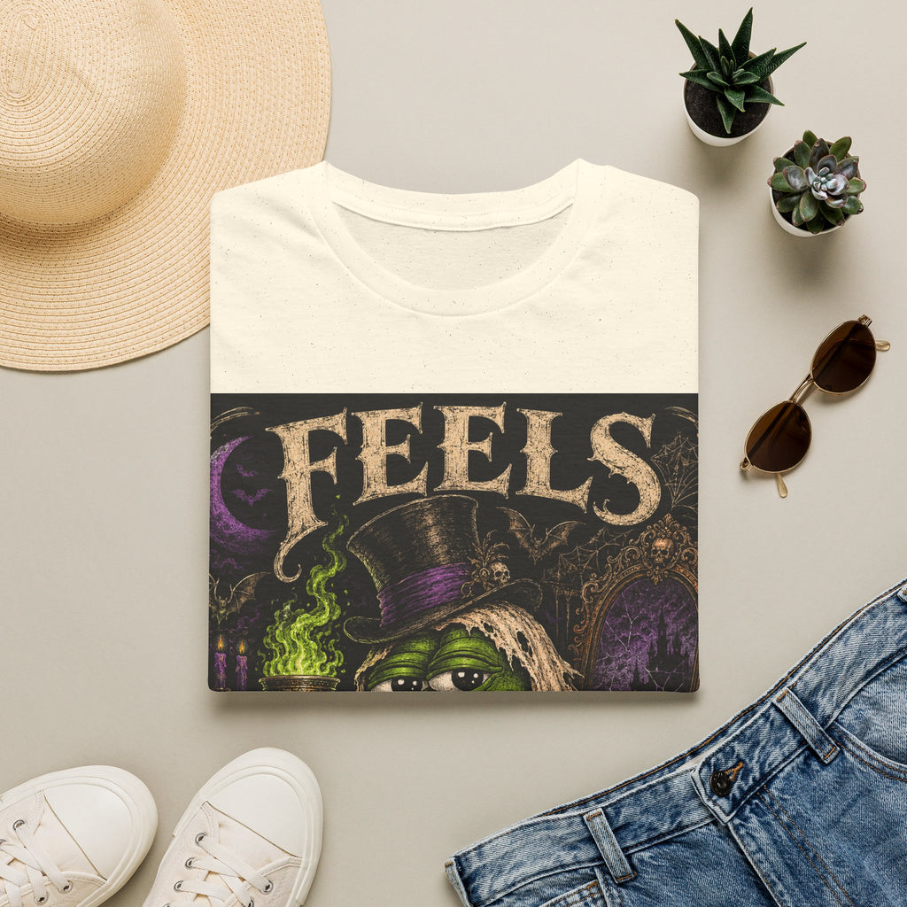 Feels Ghoul Halloween T‑Shirt — Spooky Witch Pepe Graphic