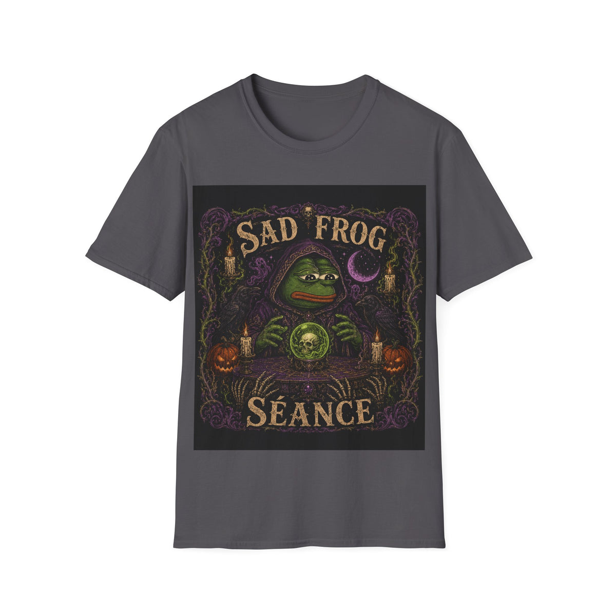 Sad Frog Séance T-Shirt — Moody Witchy Frog Graphic Tee