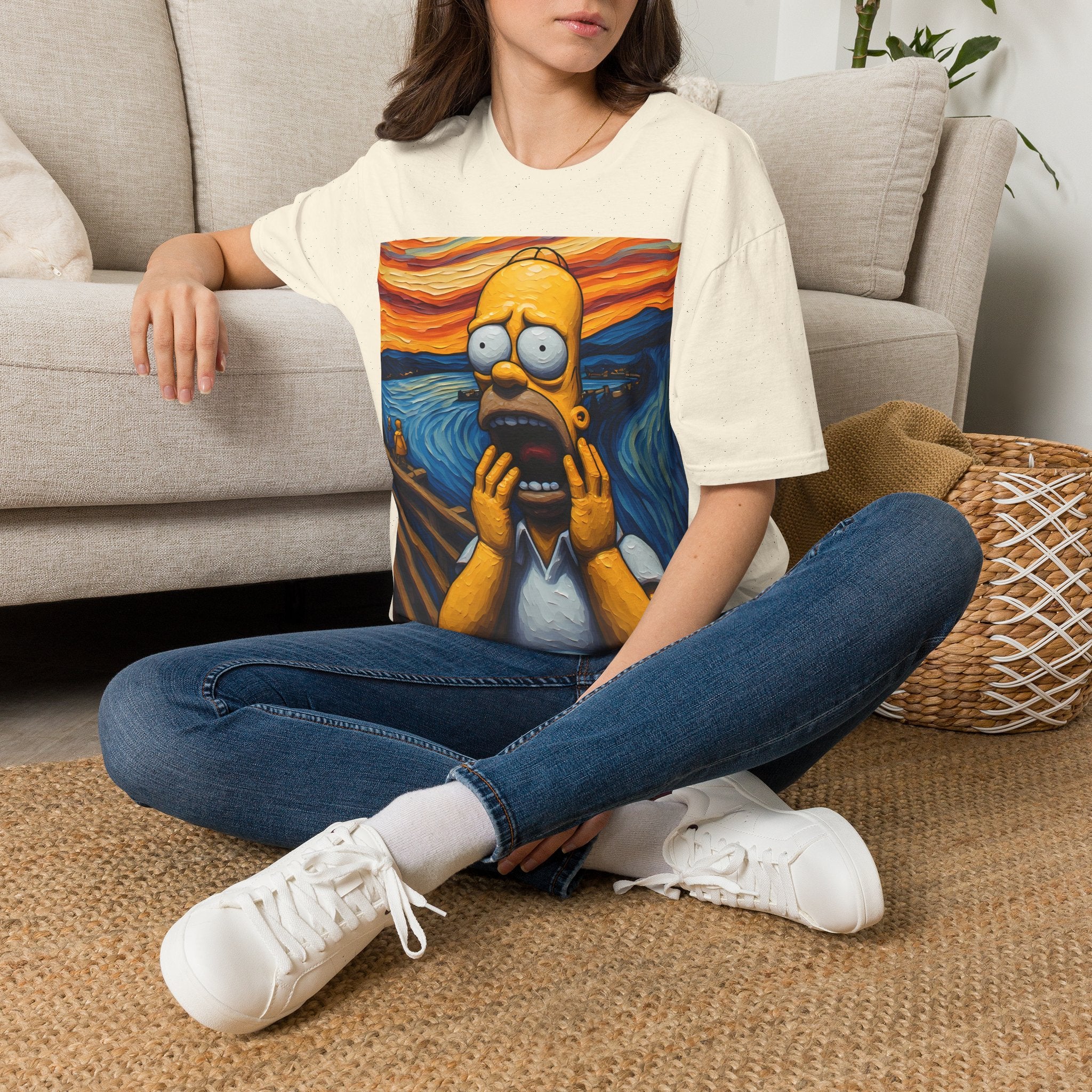 Homer Scream T-Shirt — Parody Pop Art Graphic Tee