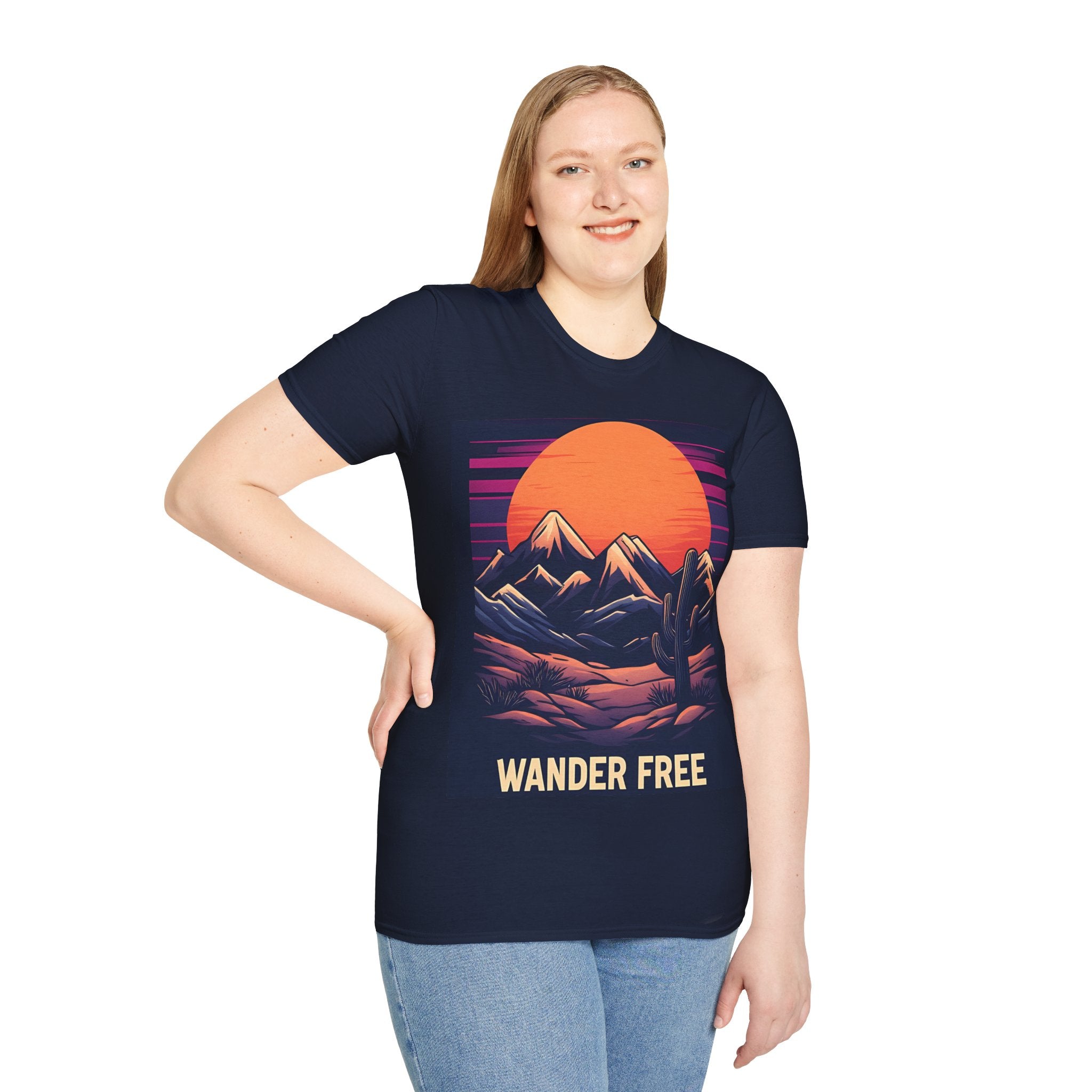 Sunset Mountains T-Shirt — Retro Desert Sunset Graphic Tee