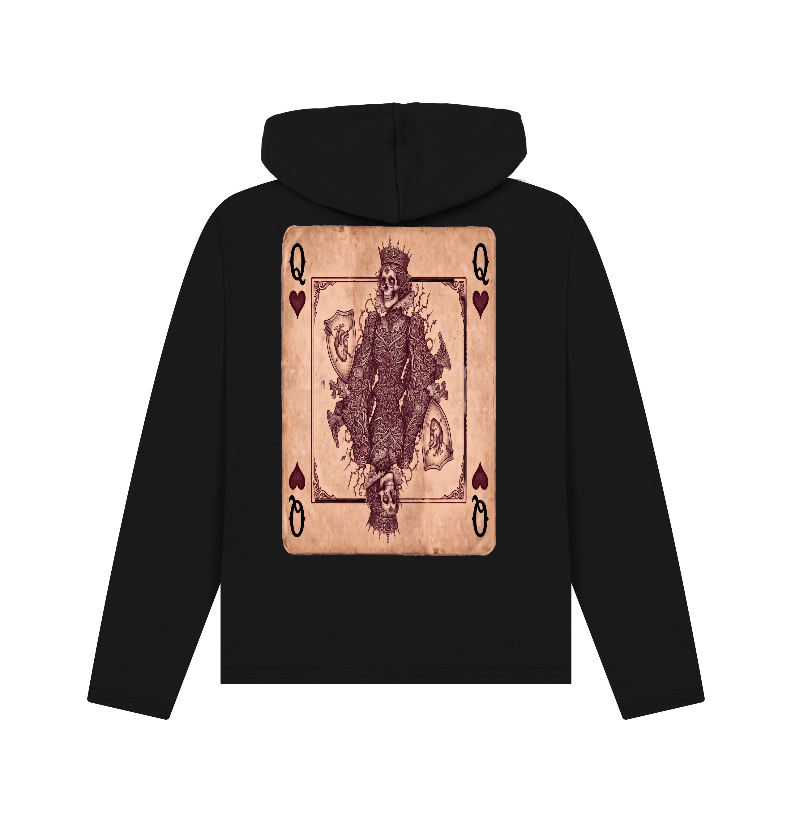 Black Recycled Hoody Back