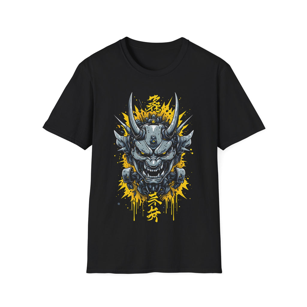 Demonic Oni Helmet T‑Shirt — Japanese Samurai Mask Graphic Tee