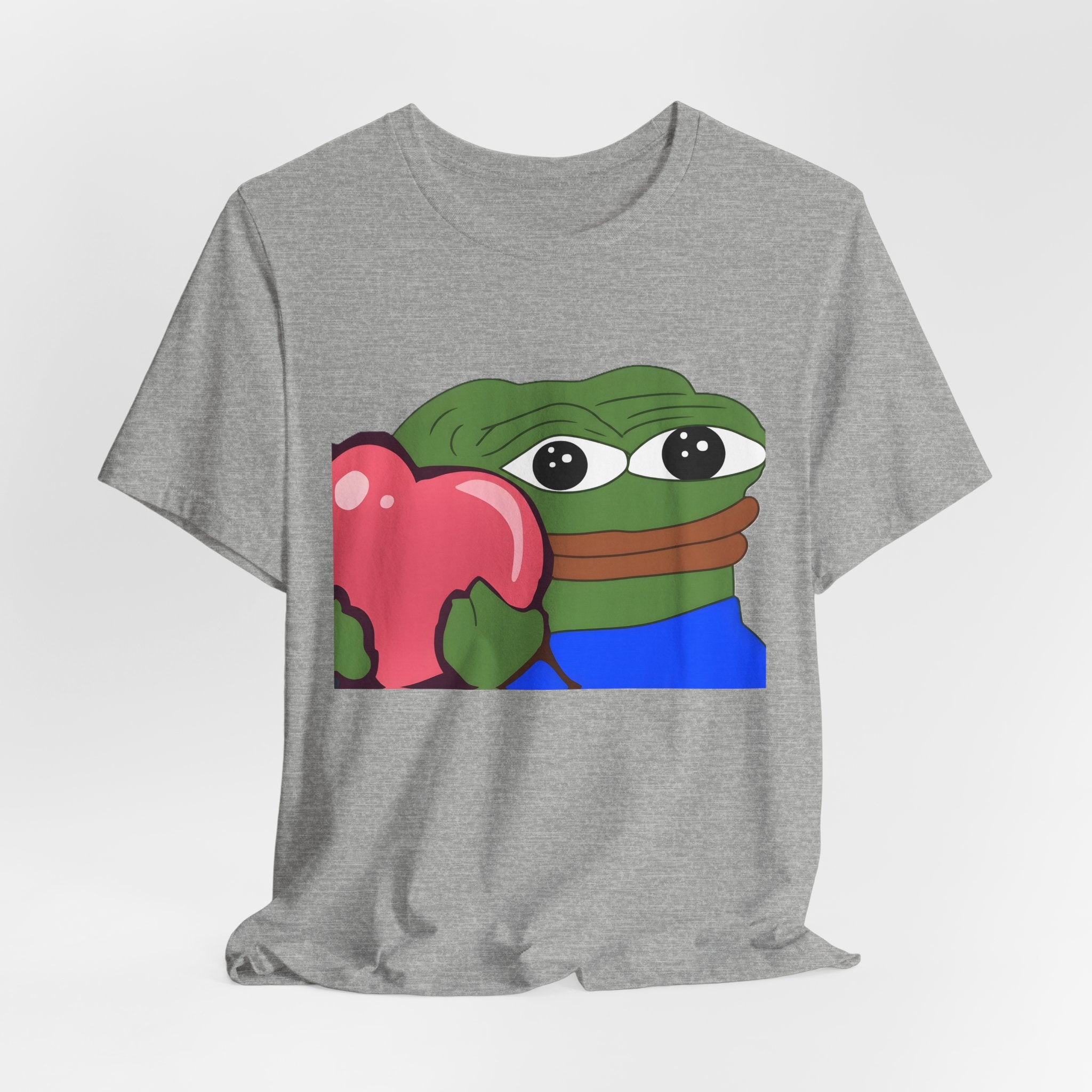 Pepe Heart Tee — Cute Frog Holding Heart Graphic T-Shirt