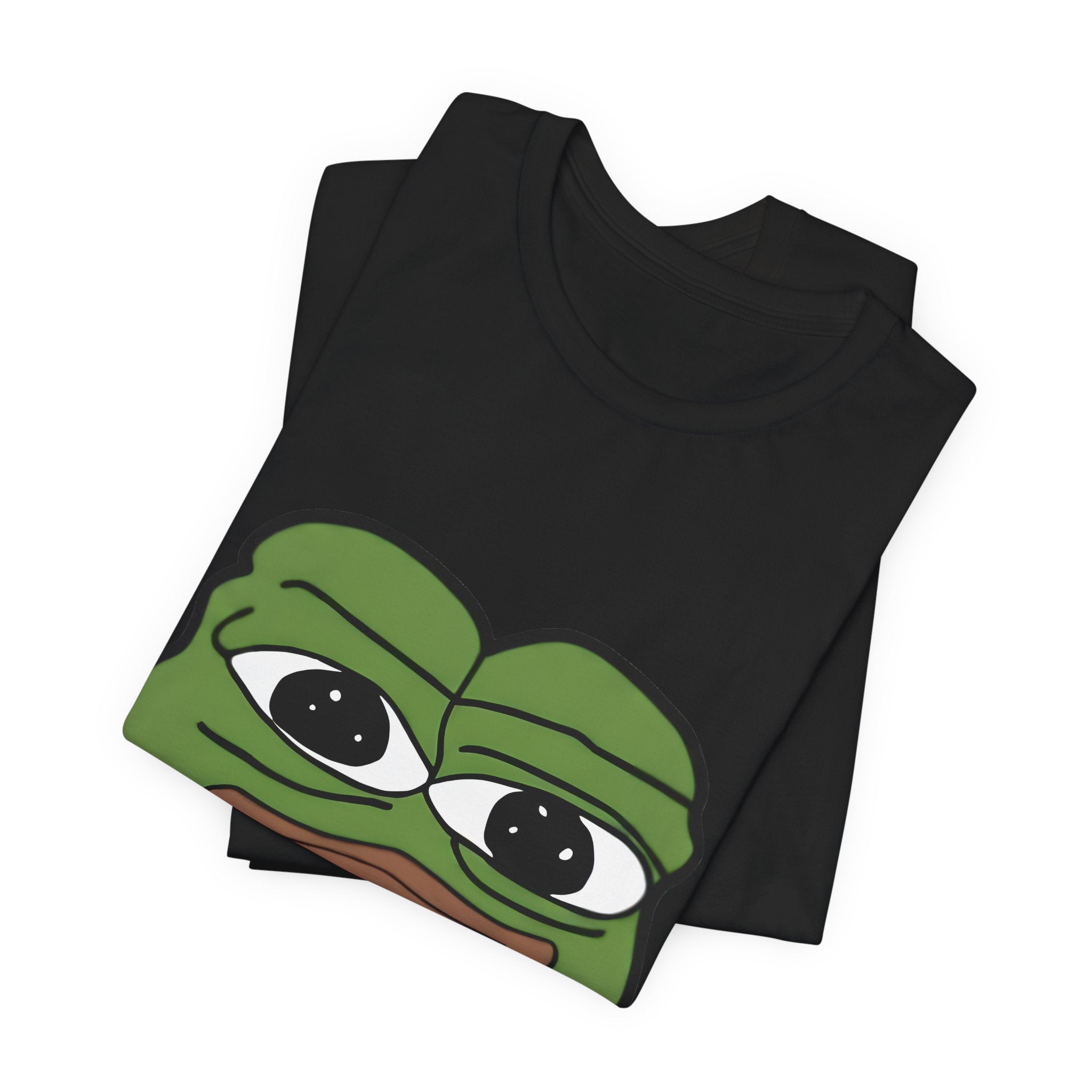 Sad Frog Graphic Tee — Meme Pepe Face T-Shirt