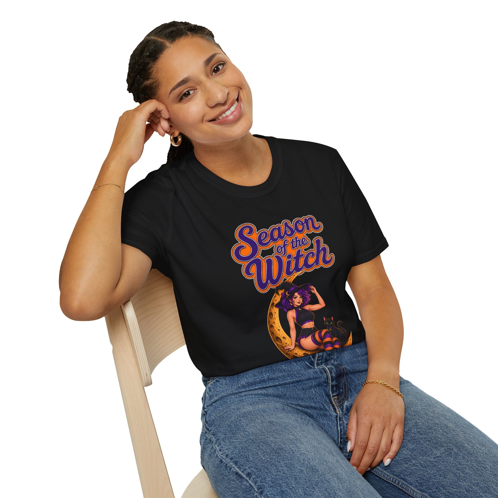 Season of the Witch T-Shirt — Retro Witch Graphic Tee for Halloween & Autumn