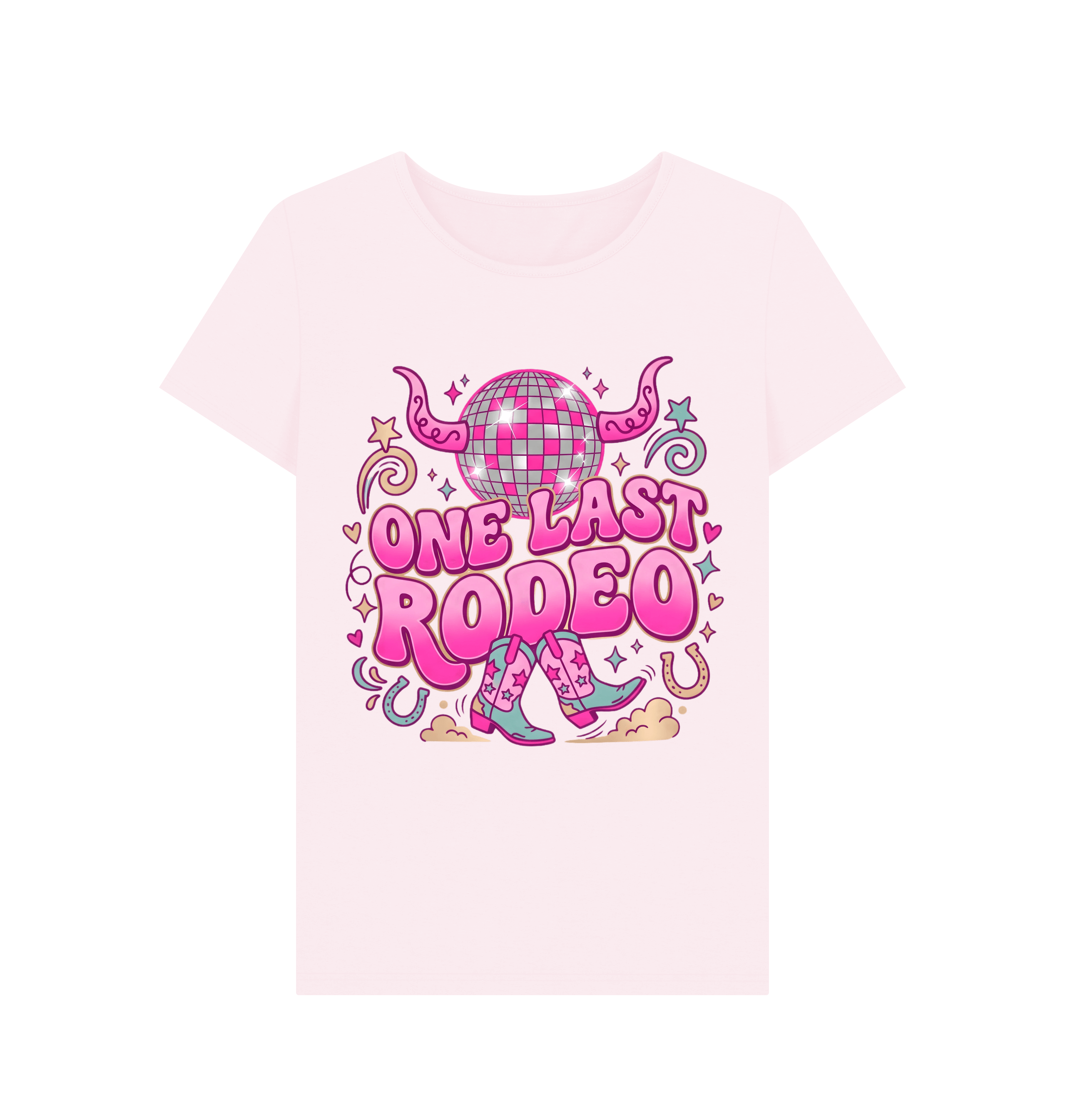 Pink Printed T-shirt Front