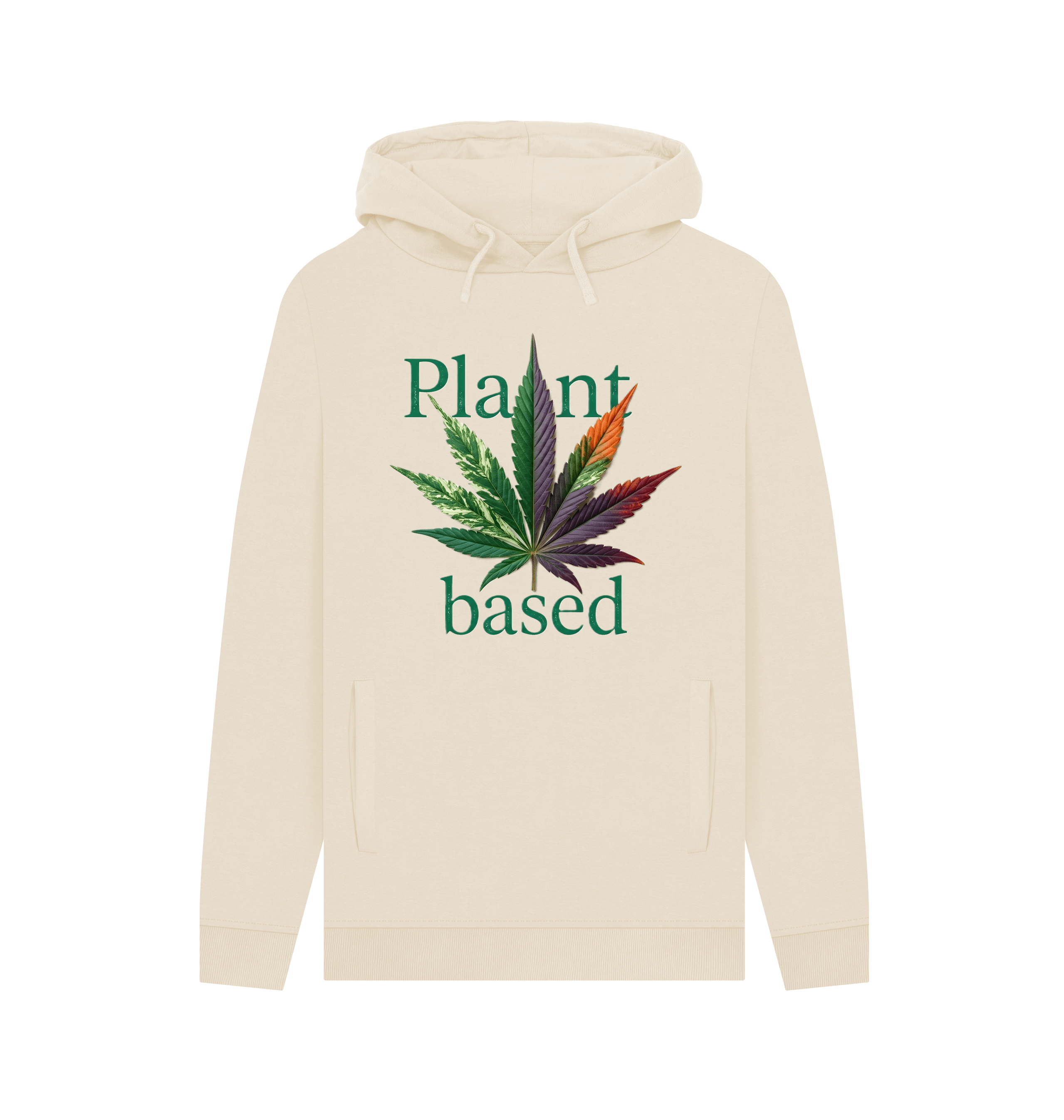 Oat Printed Hoody Front