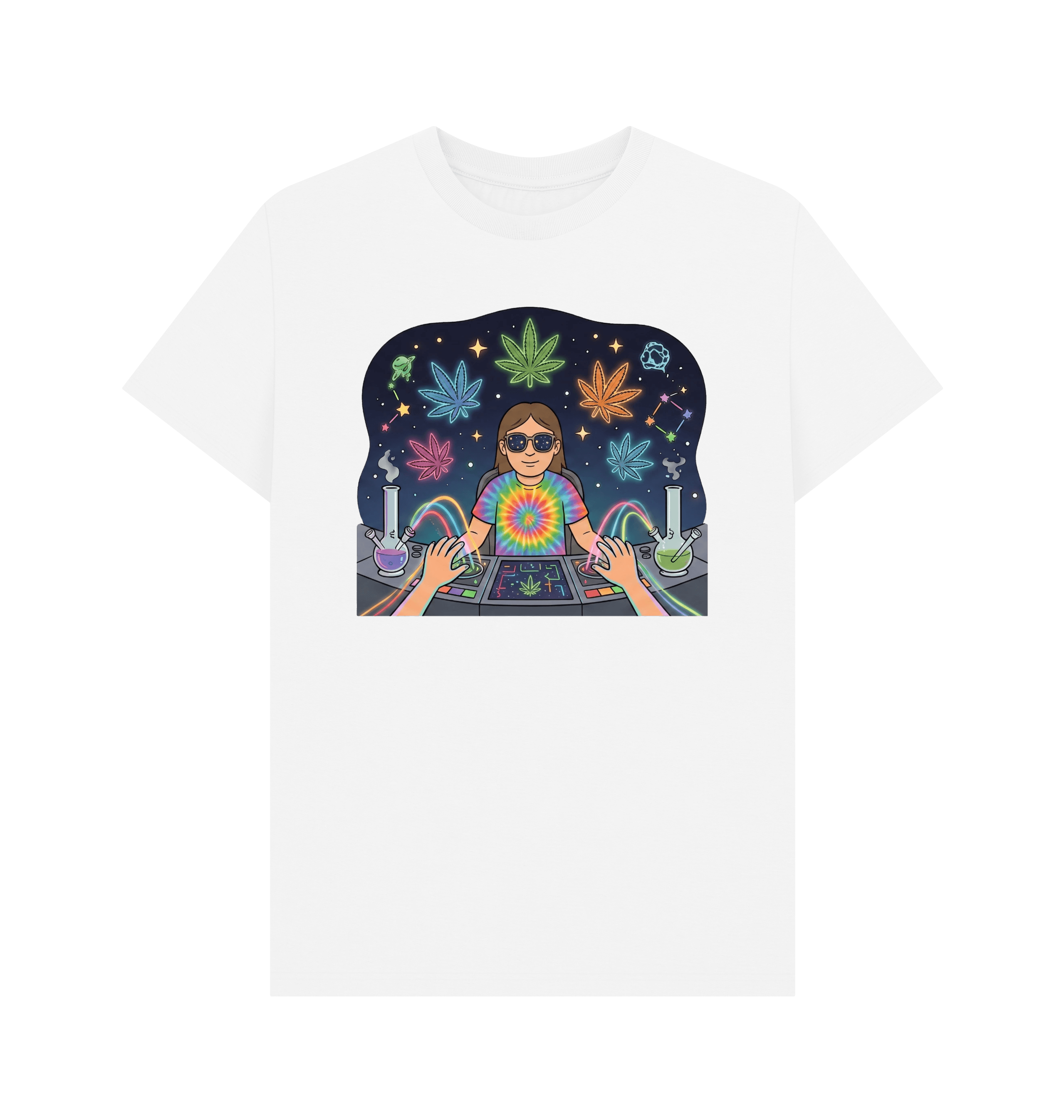 White Printed T-shirt Front