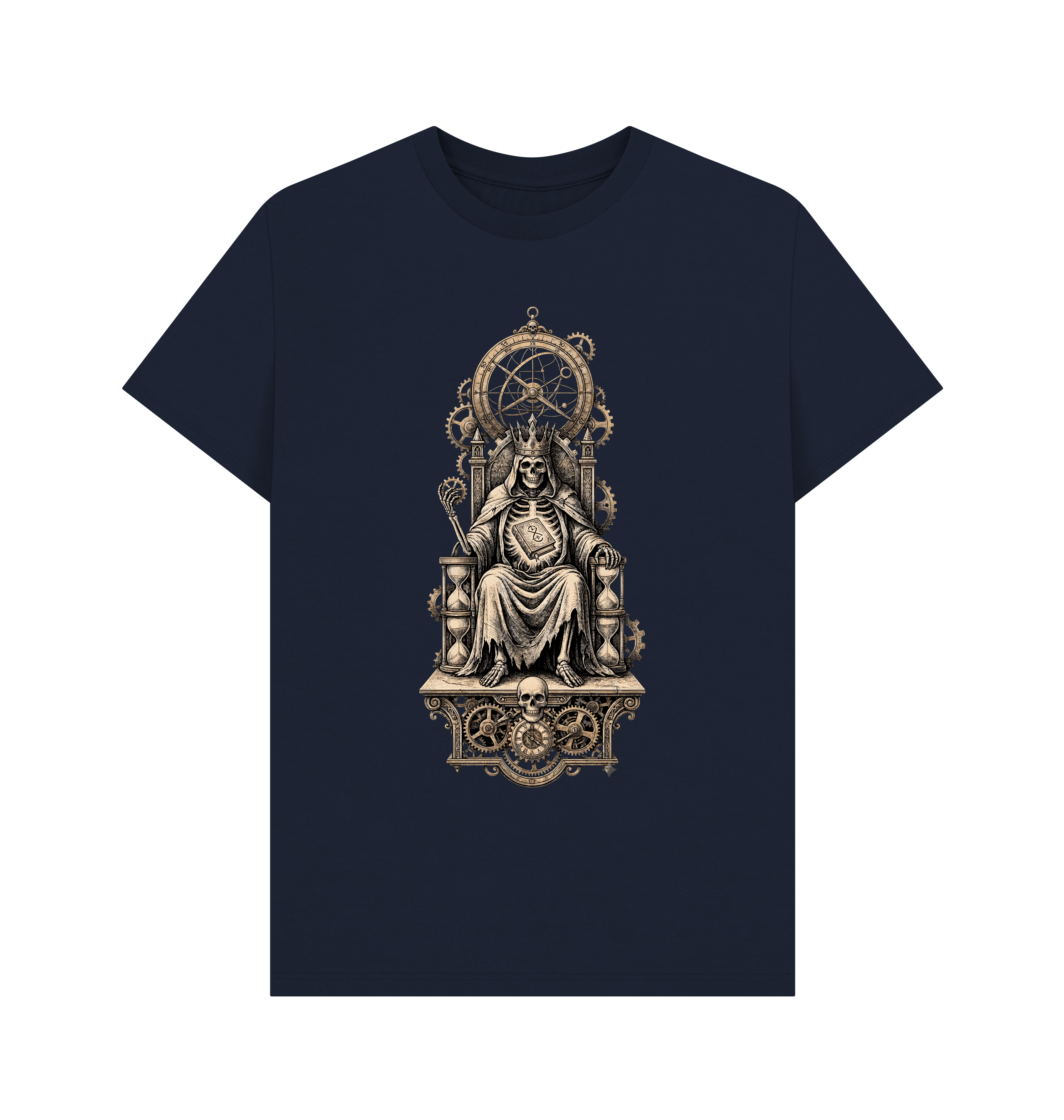 Navy Blue Printed T-shirt Front