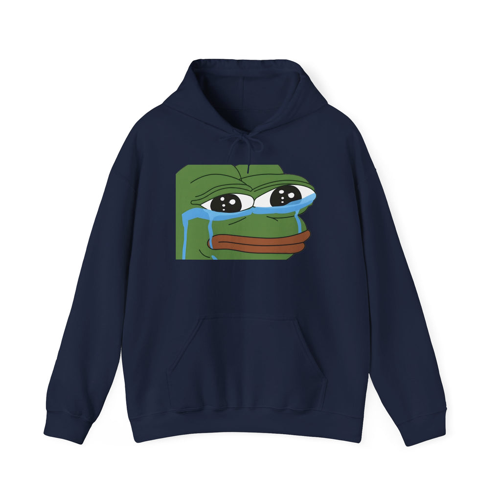 Crying Pepe Hoodie – Sad Frog Meme Graphic Pullover