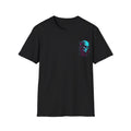 Skull Glitch T-Shirt — Neon Cyberpunk Pocket Graphic
