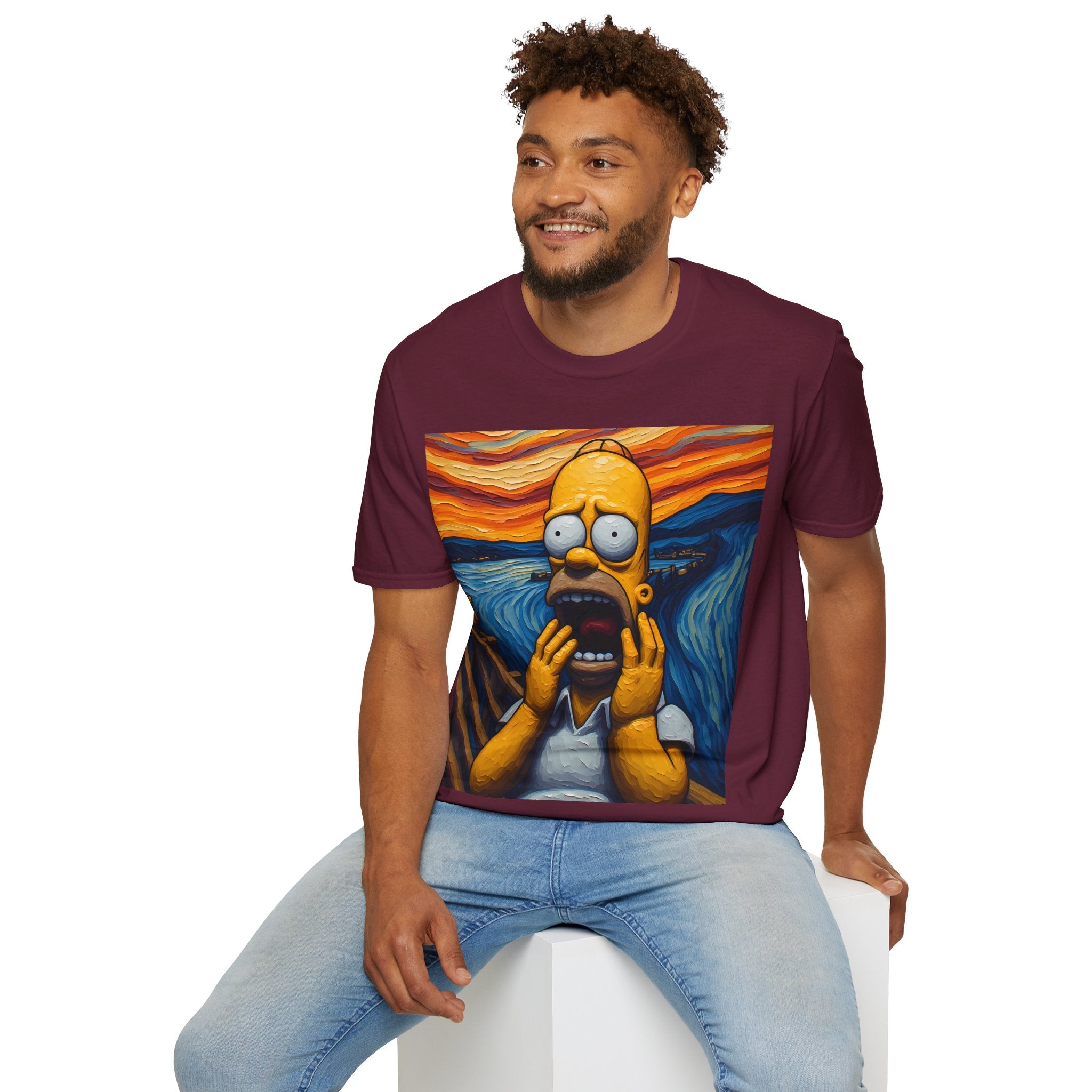 Homer Scream T-Shirt — Parody Pop Art Graphic Tee