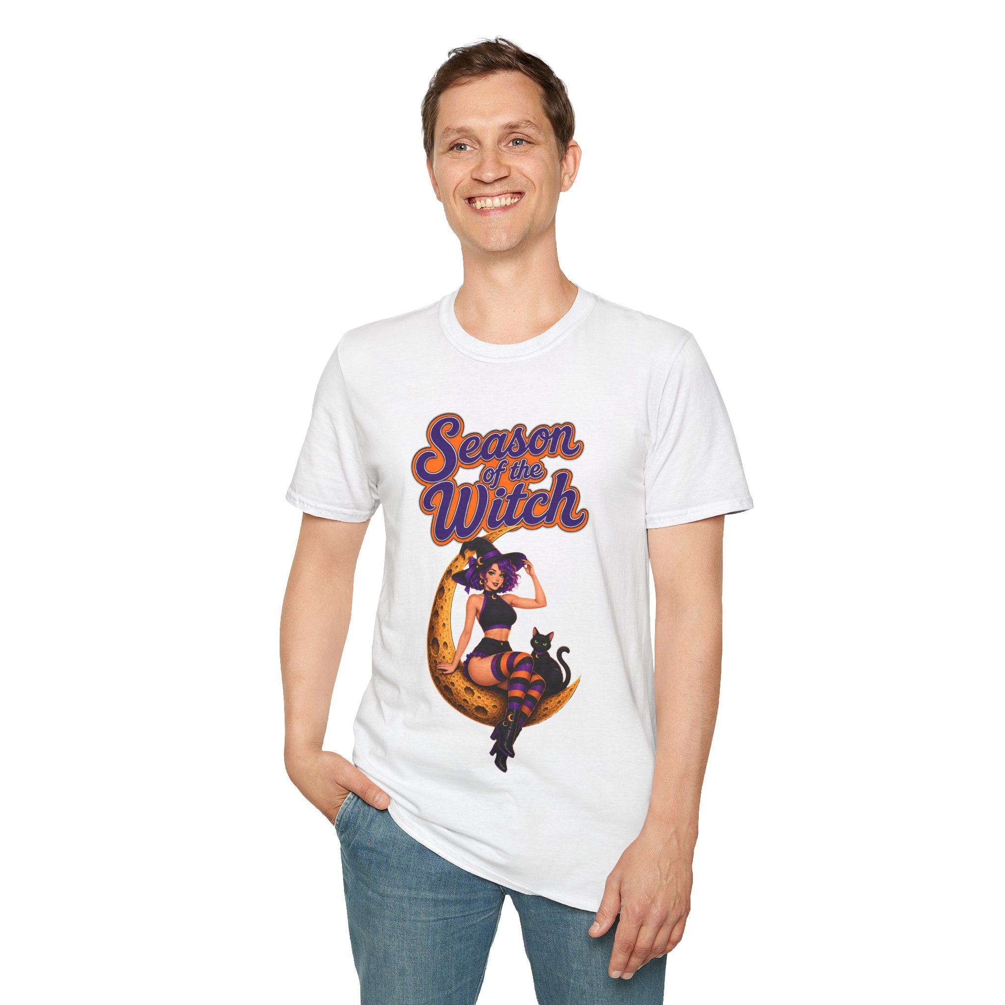 Season of the Witch T-Shirt — Retro Witch Graphic Tee for Halloween & Autumn