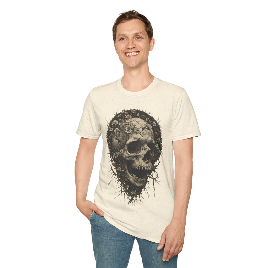 Floral Skull Graphic T-Shirt