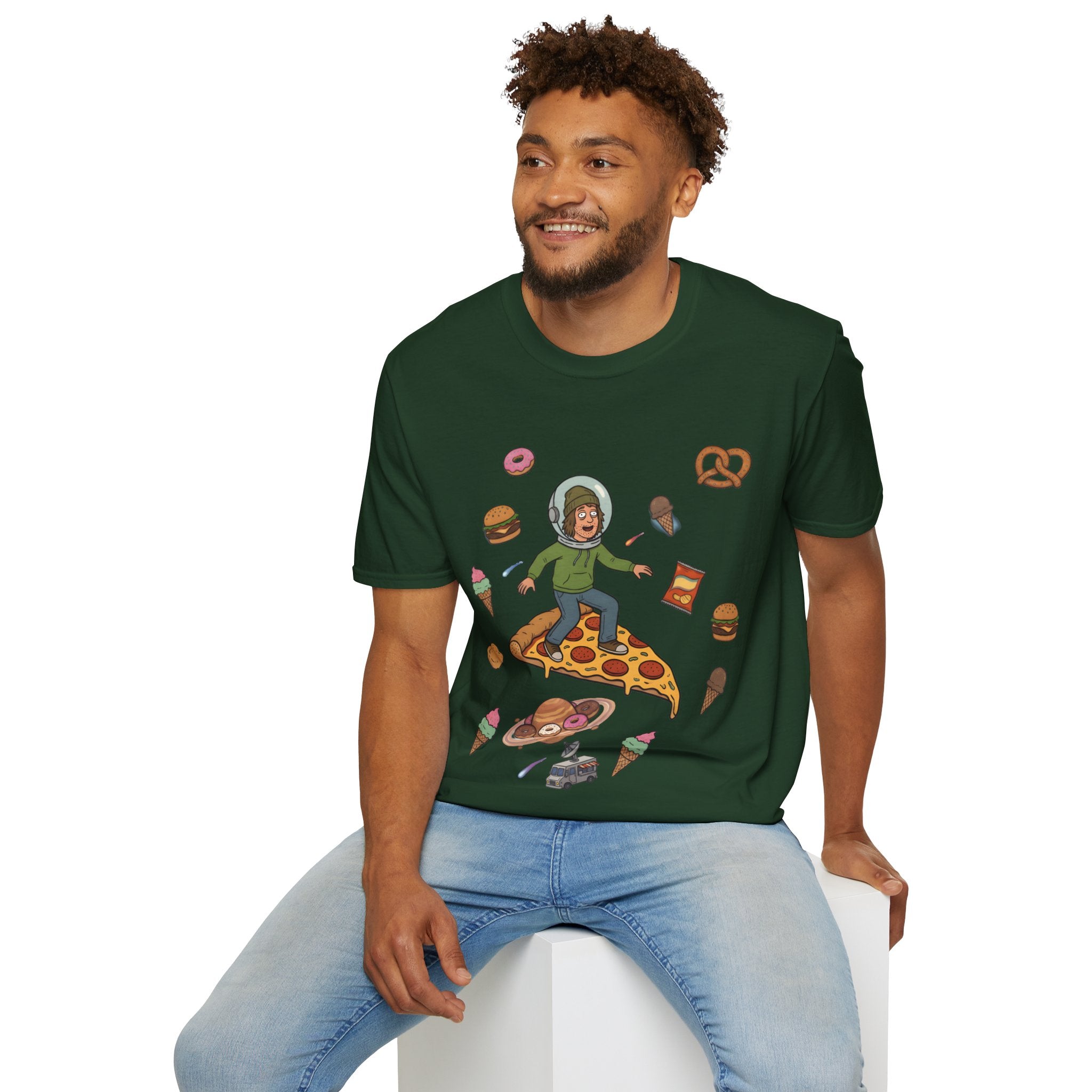 Pizza Ride - T-Shirt, Stoner / Weed Culture Stoner Design