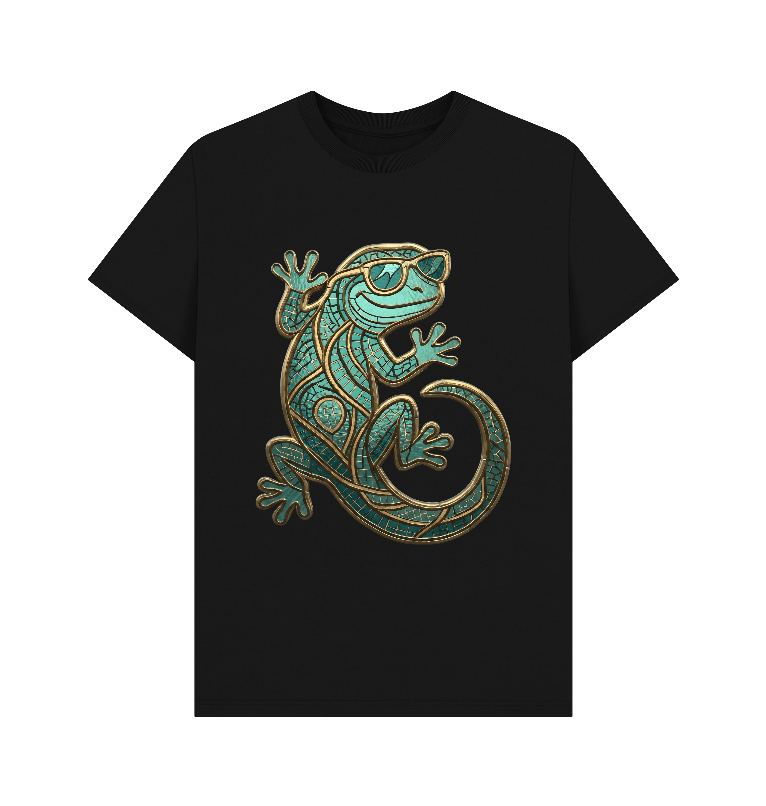 Black Printed T-shirt Front