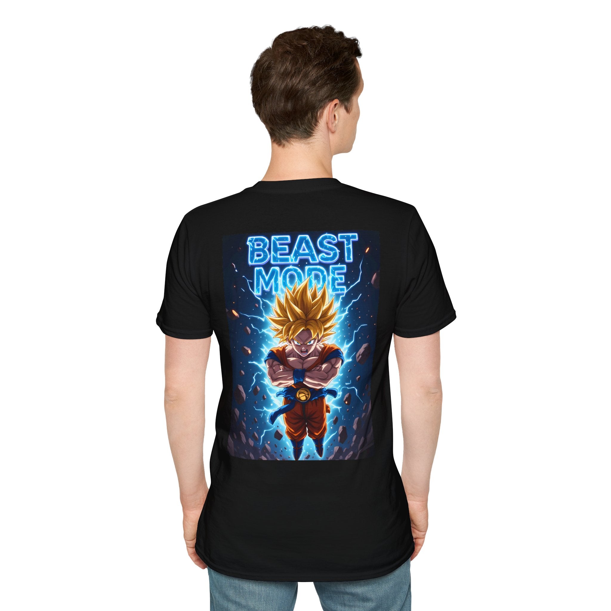 Goku Beast Mode Back Print T-Shirt — Anime Dragon Ball Fighter Tee