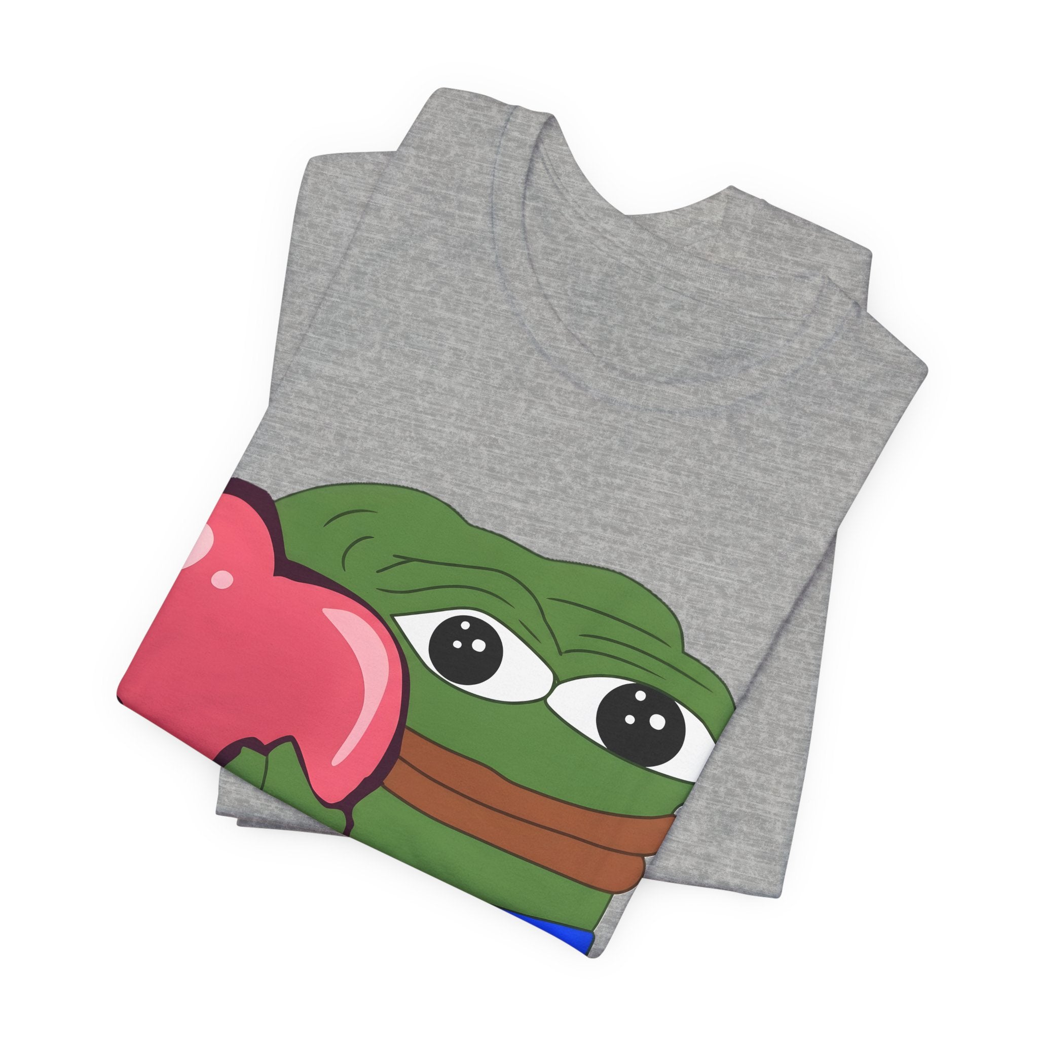 Pepe Heart Tee — Cute Frog Holding Heart Graphic T-Shirt