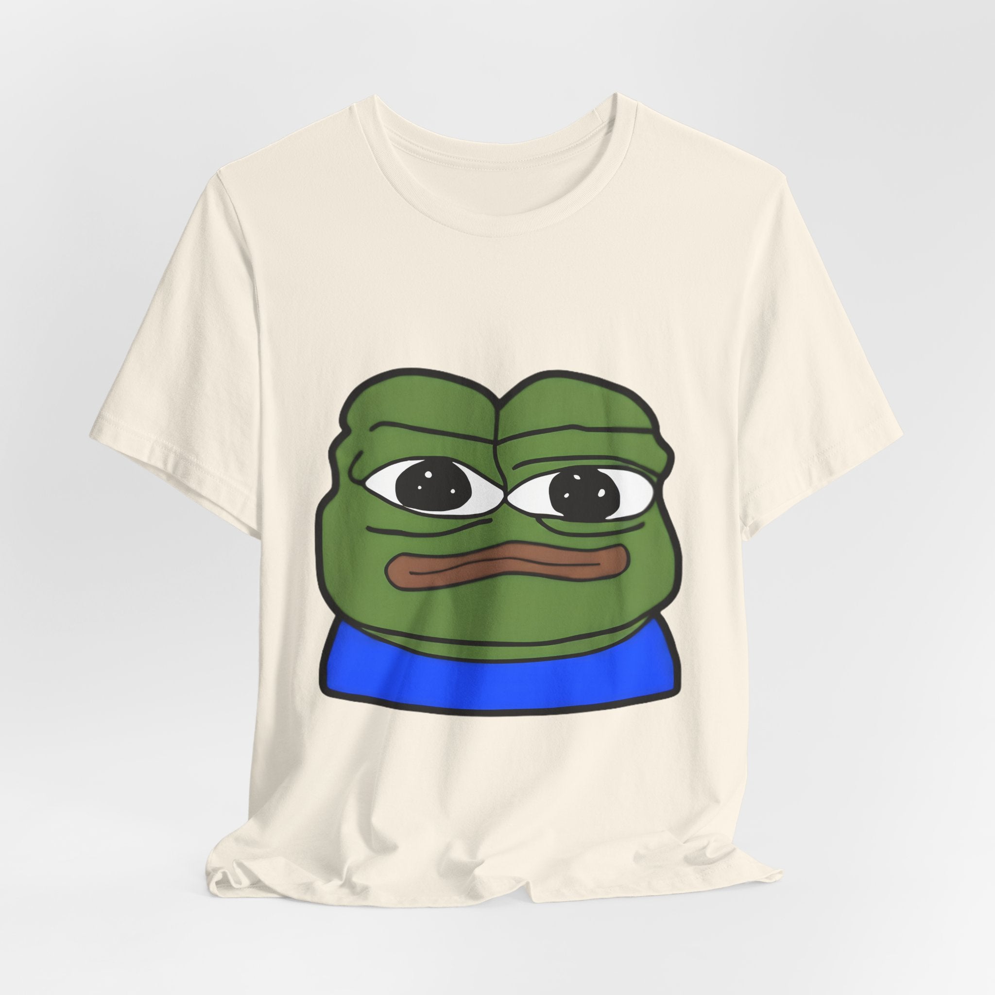 Sad Frog Graphic Tee — Meme Pepe Face T-Shirt