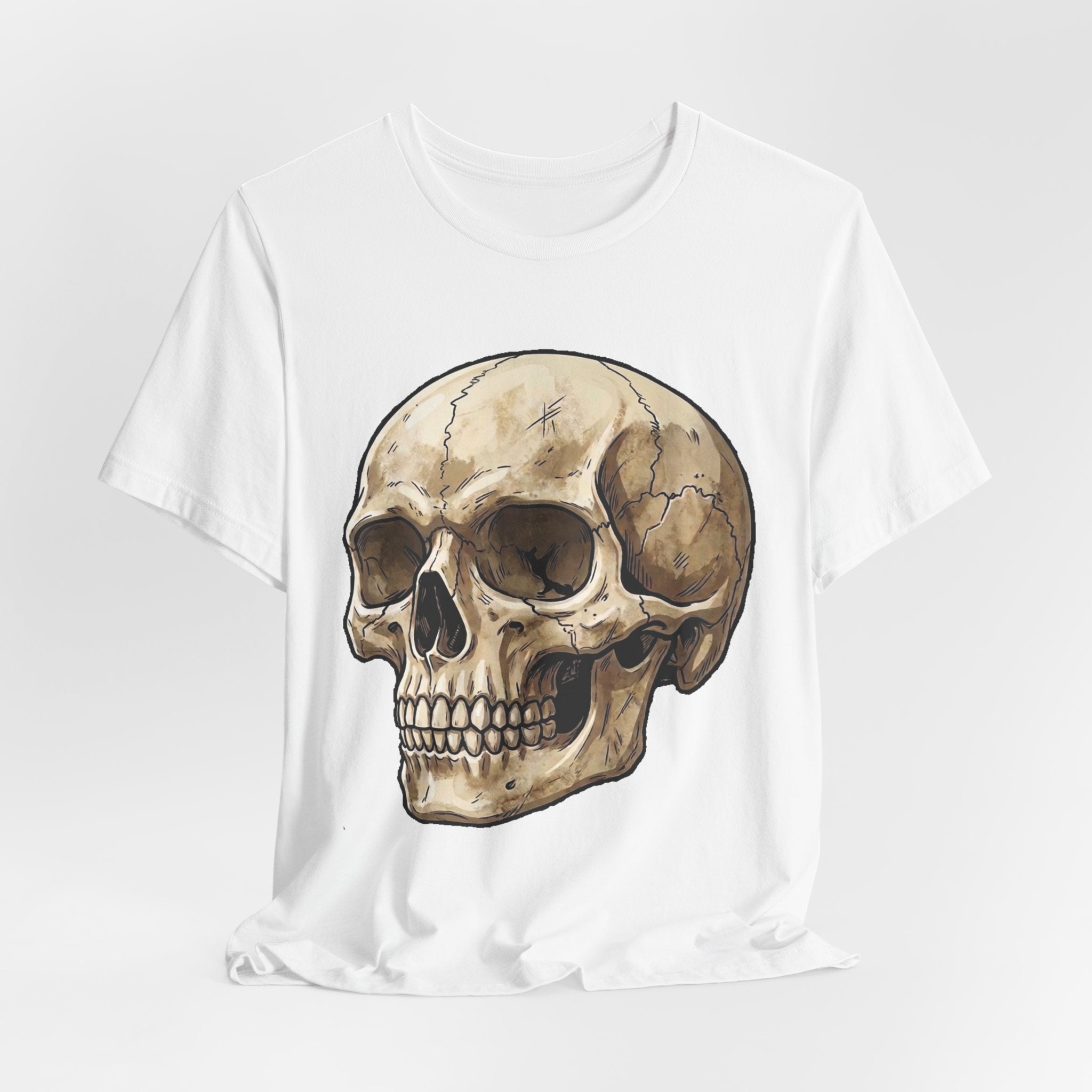 Skull Illustration T-Shirt — Vintage Anatomical Skull Tee