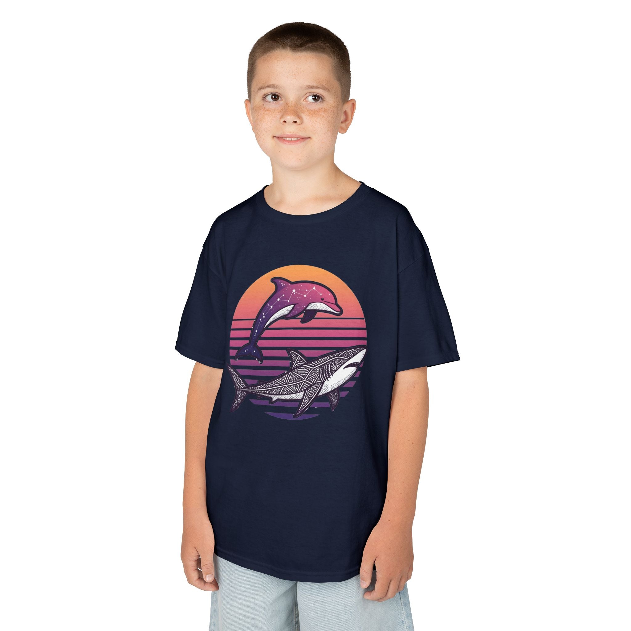 Celestial Sealife - T Shirt, Summer / Sea Life / Dolphins and Sharks