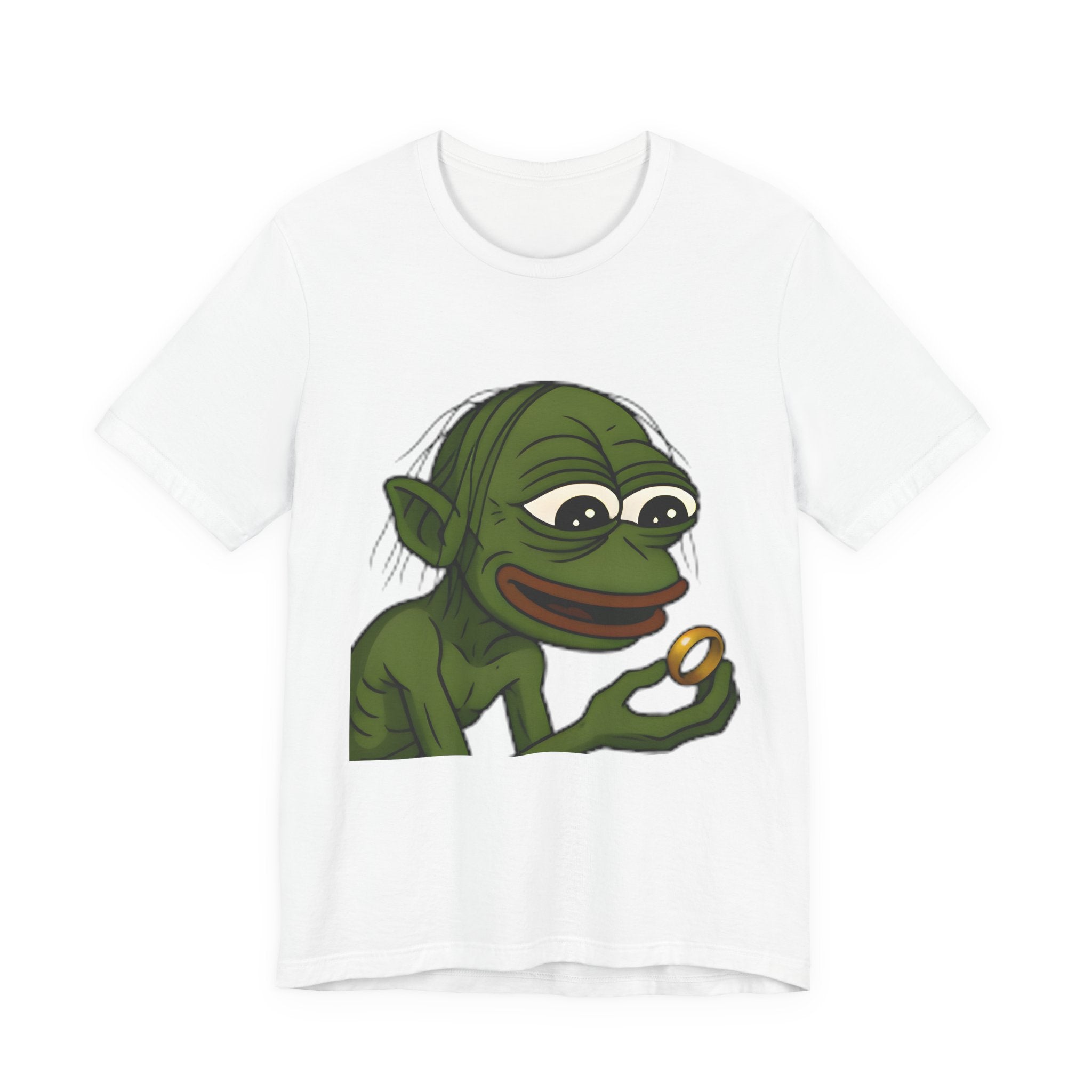 Fantasy Creature Tee — Gollum-Inspired Frog Holding Ring Graphic T-Shirt