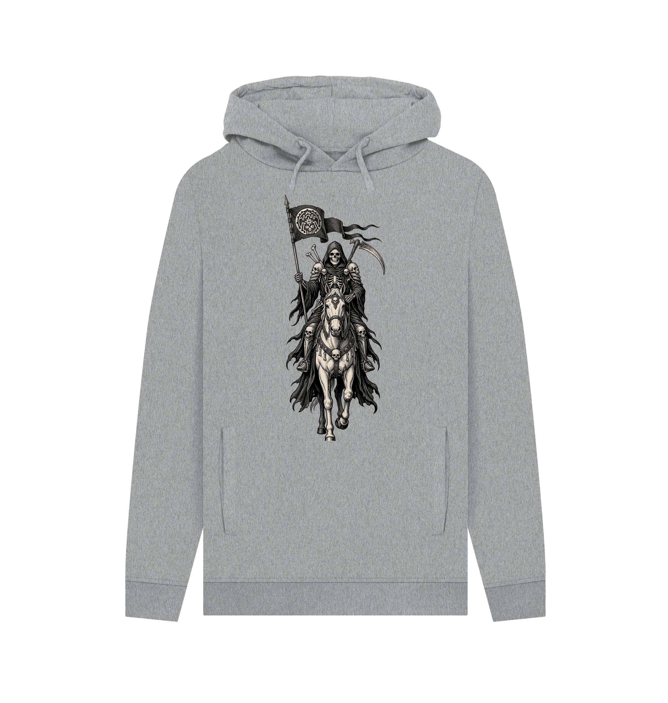 Light Heather Printed Hoody Front