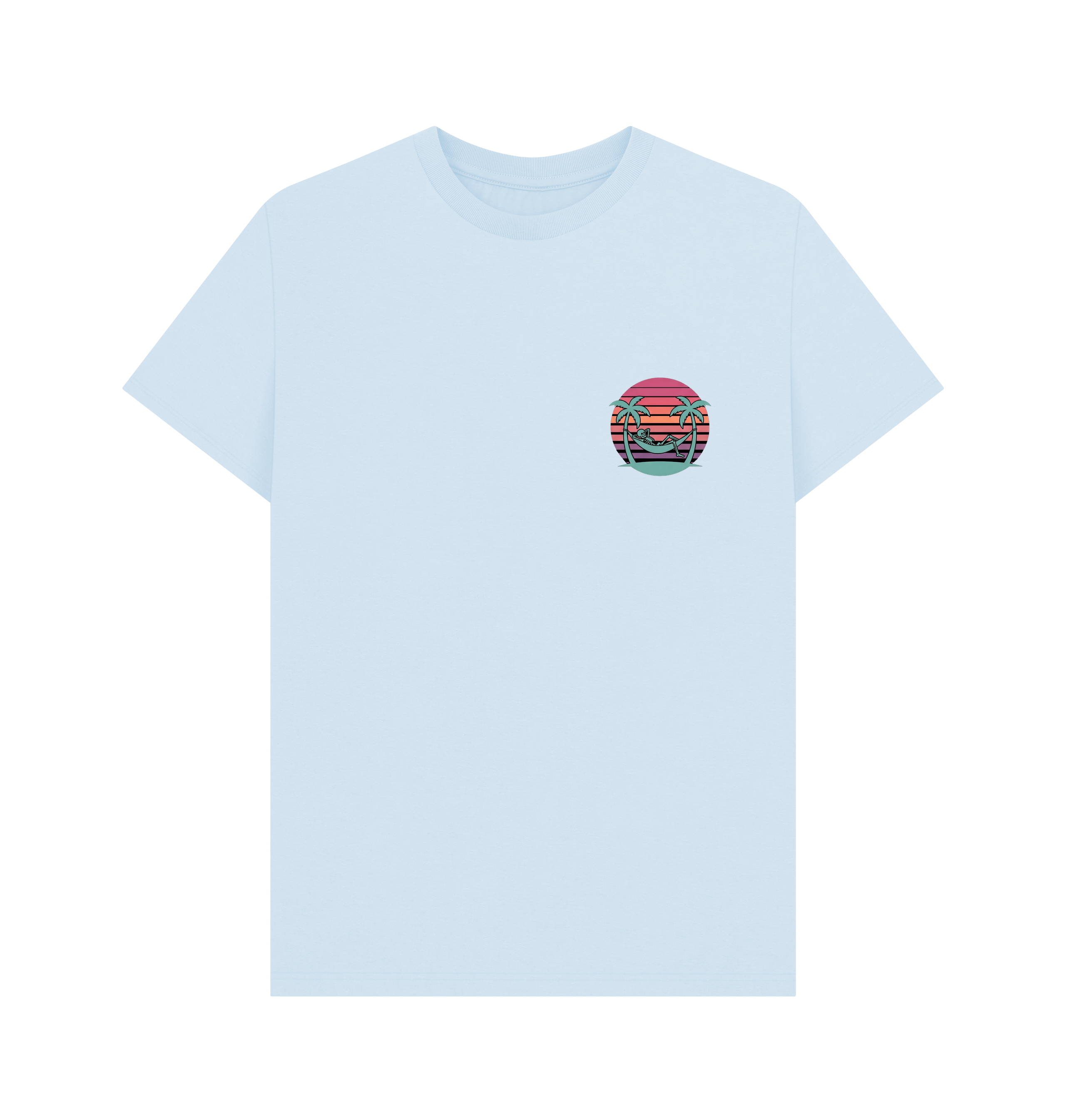 Sky Blue Printed T-shirt Front