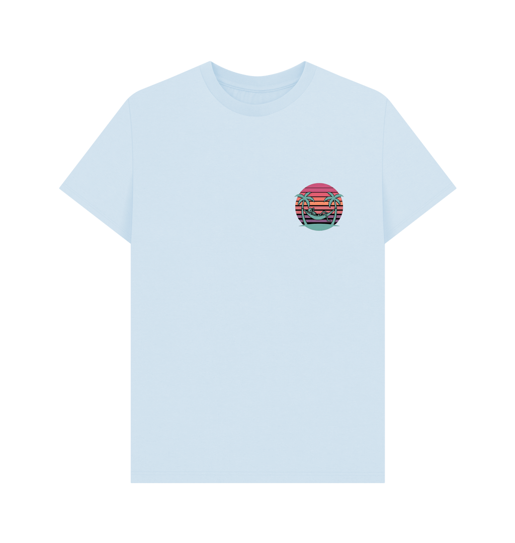 Sky Blue Printed T-shirt Front