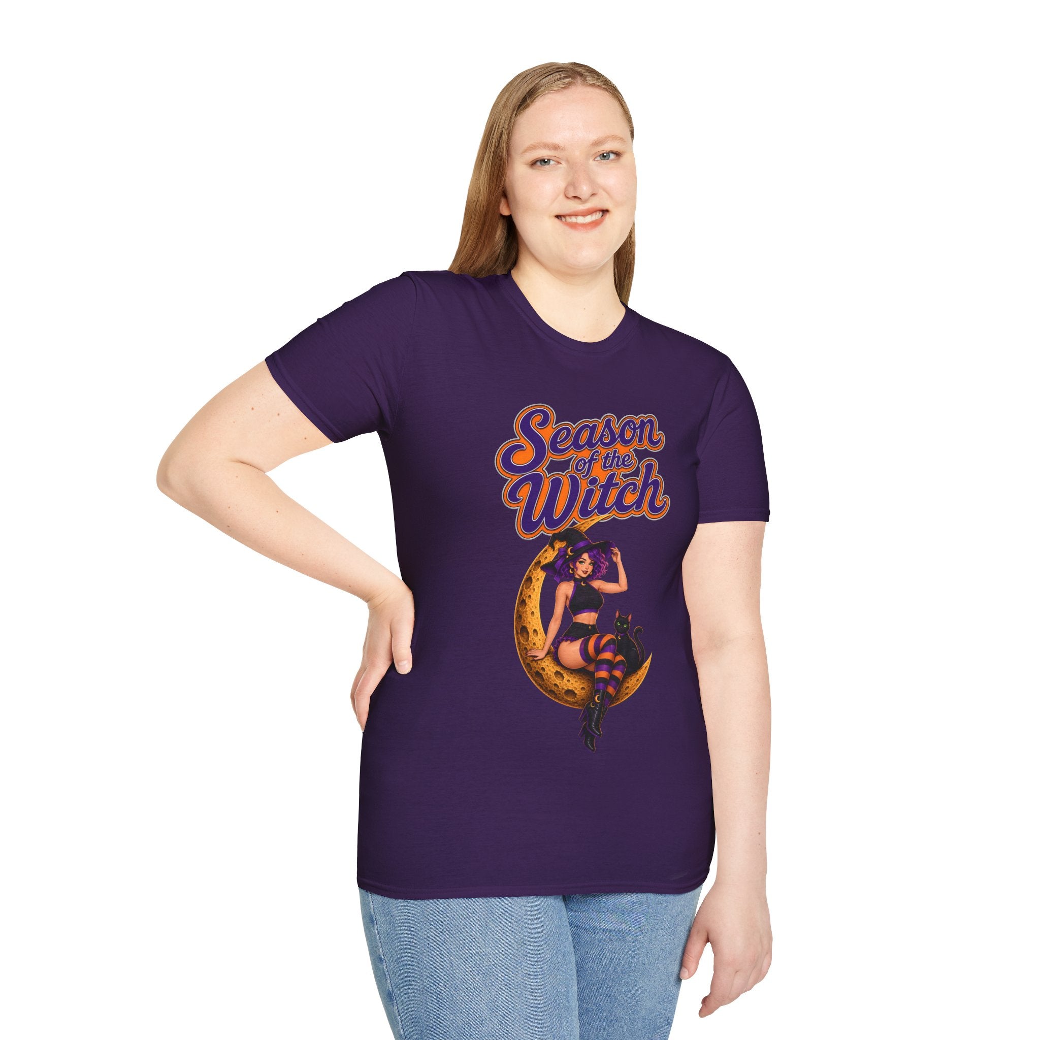 Season of the Witch T-Shirt — Retro Witch Graphic Tee for Halloween & Autumn