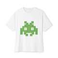Retro Pixel Alien Tee — Green 8-Bit Gamer Graphic Shirt